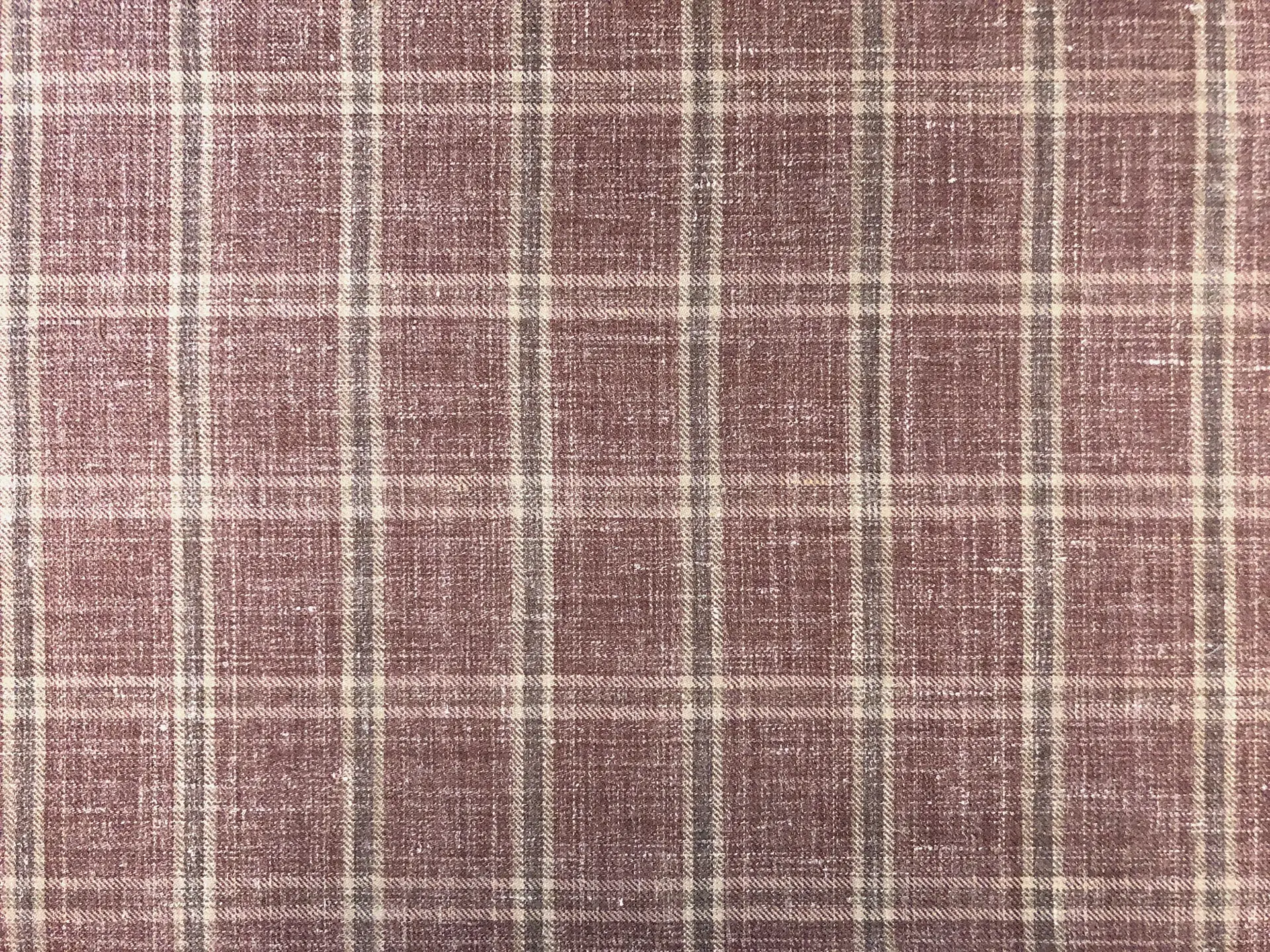Wool, Silk & Linen Blend Window Pane Suiting