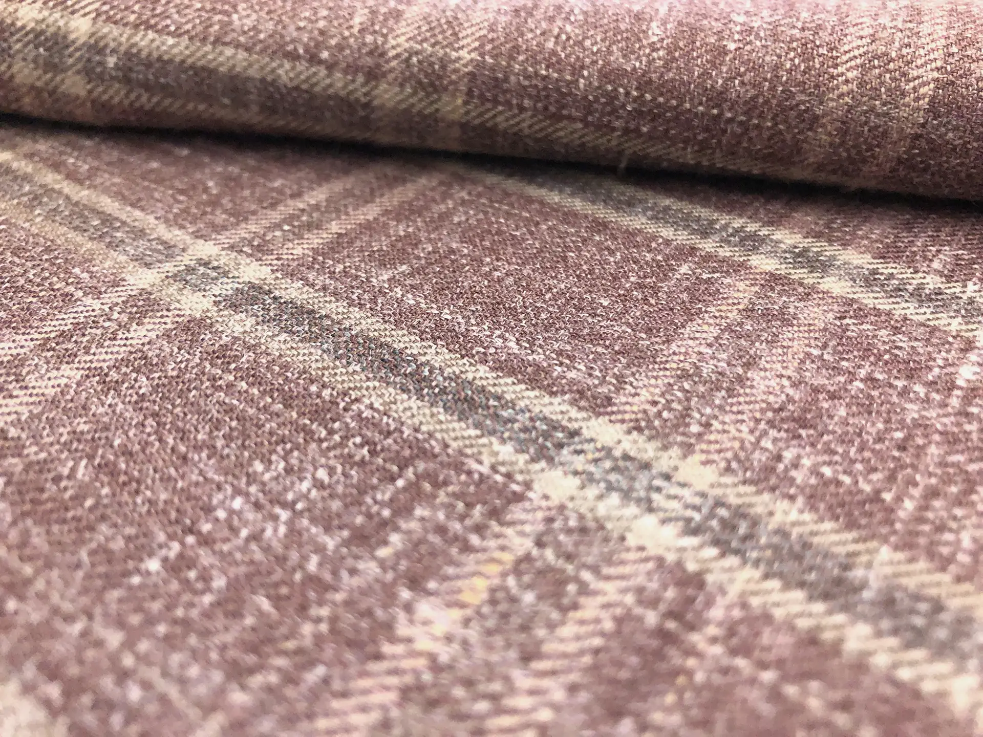 Wool, Silk & Linen Blend Window Pane Suiting