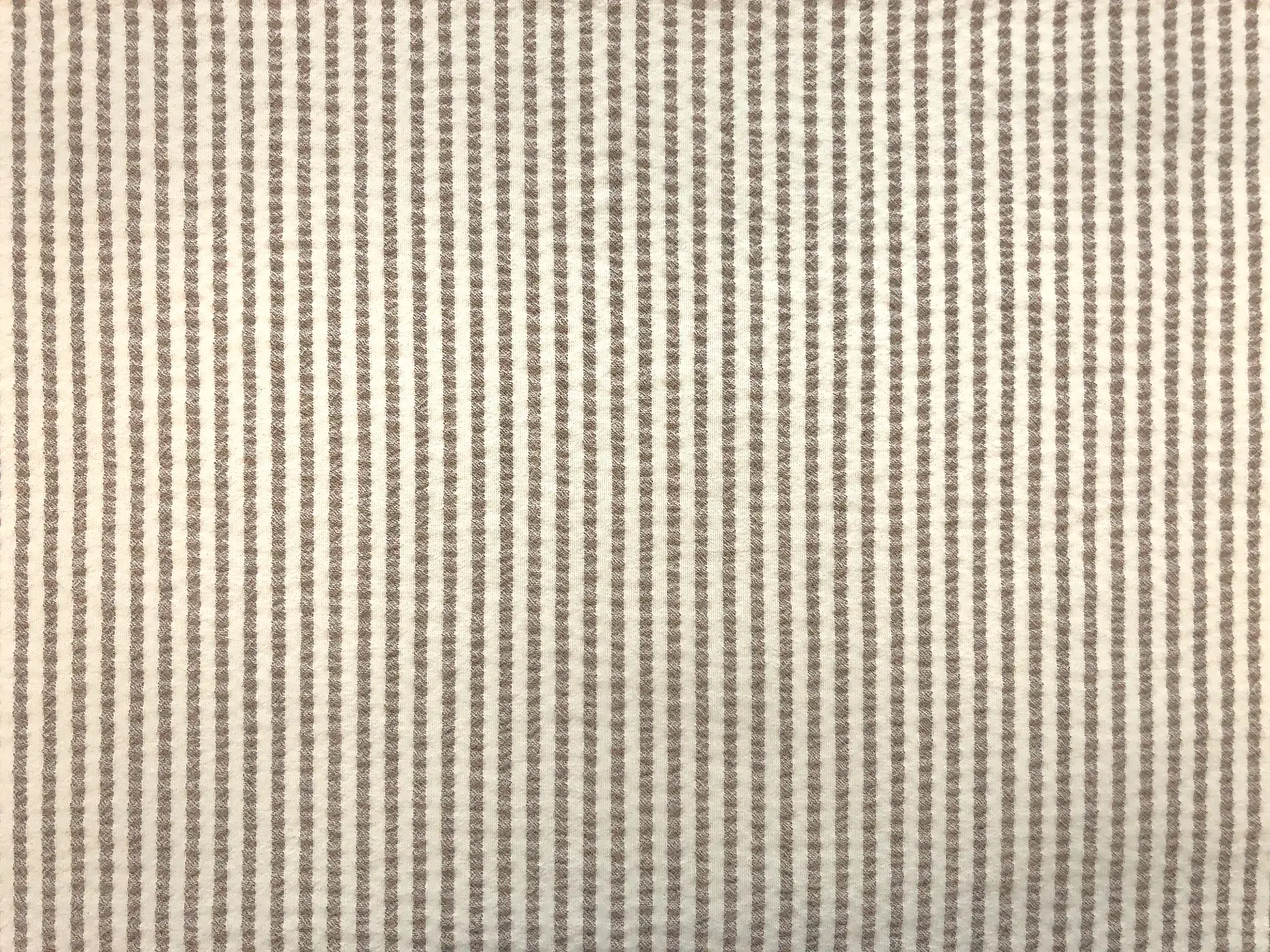 Stretch Wool Seersucker Suiting in Ivory