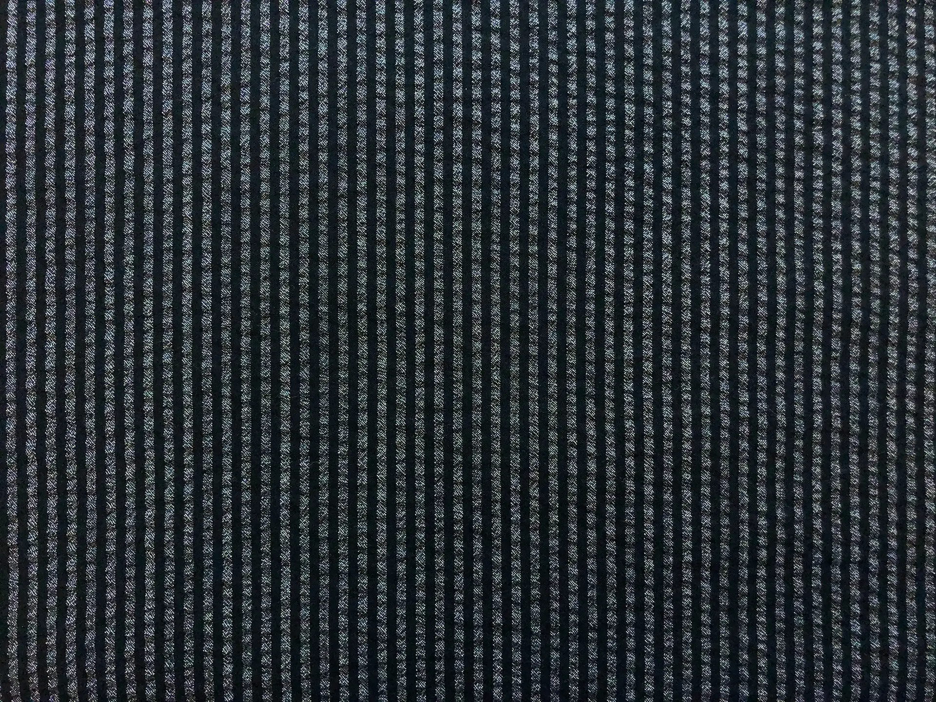 Stretch Wool Seersucker Suiting in Black