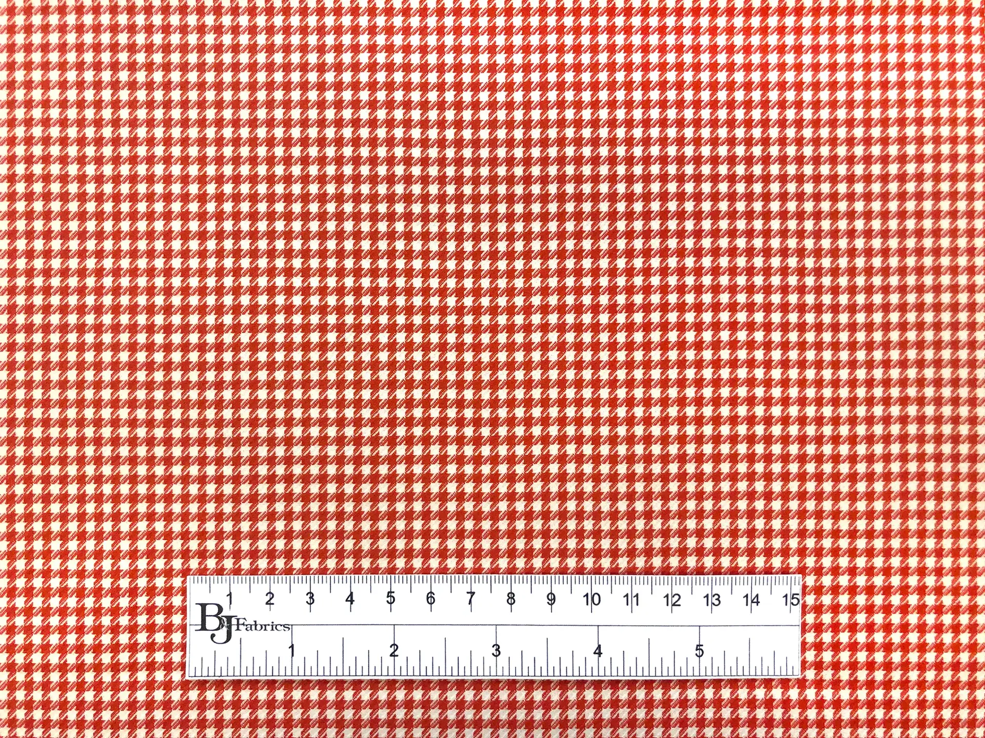 Stretch Wool Houndstooth Suiting in Orange