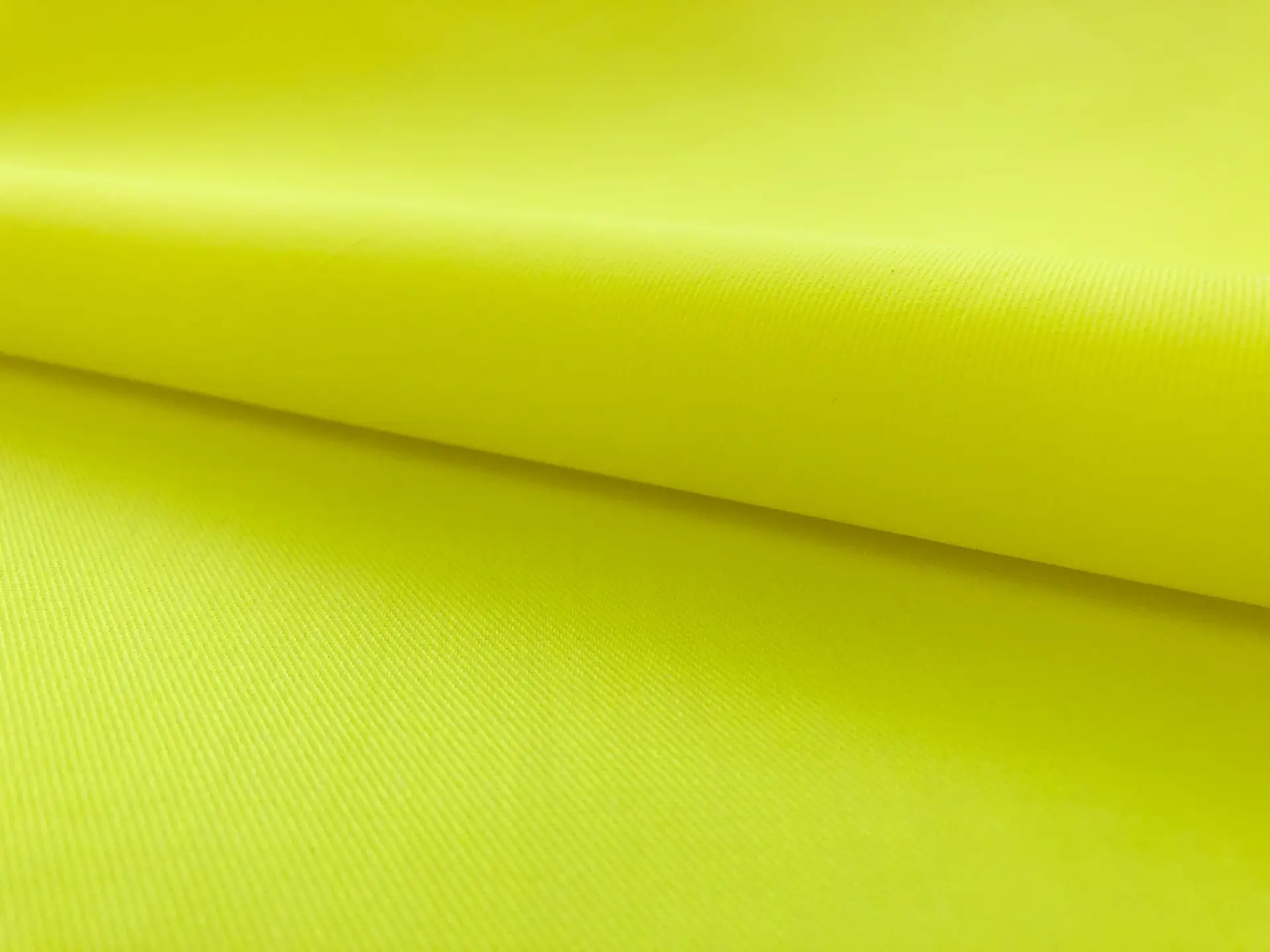 Polyester & Cotton Blend Twill in Neon Lime