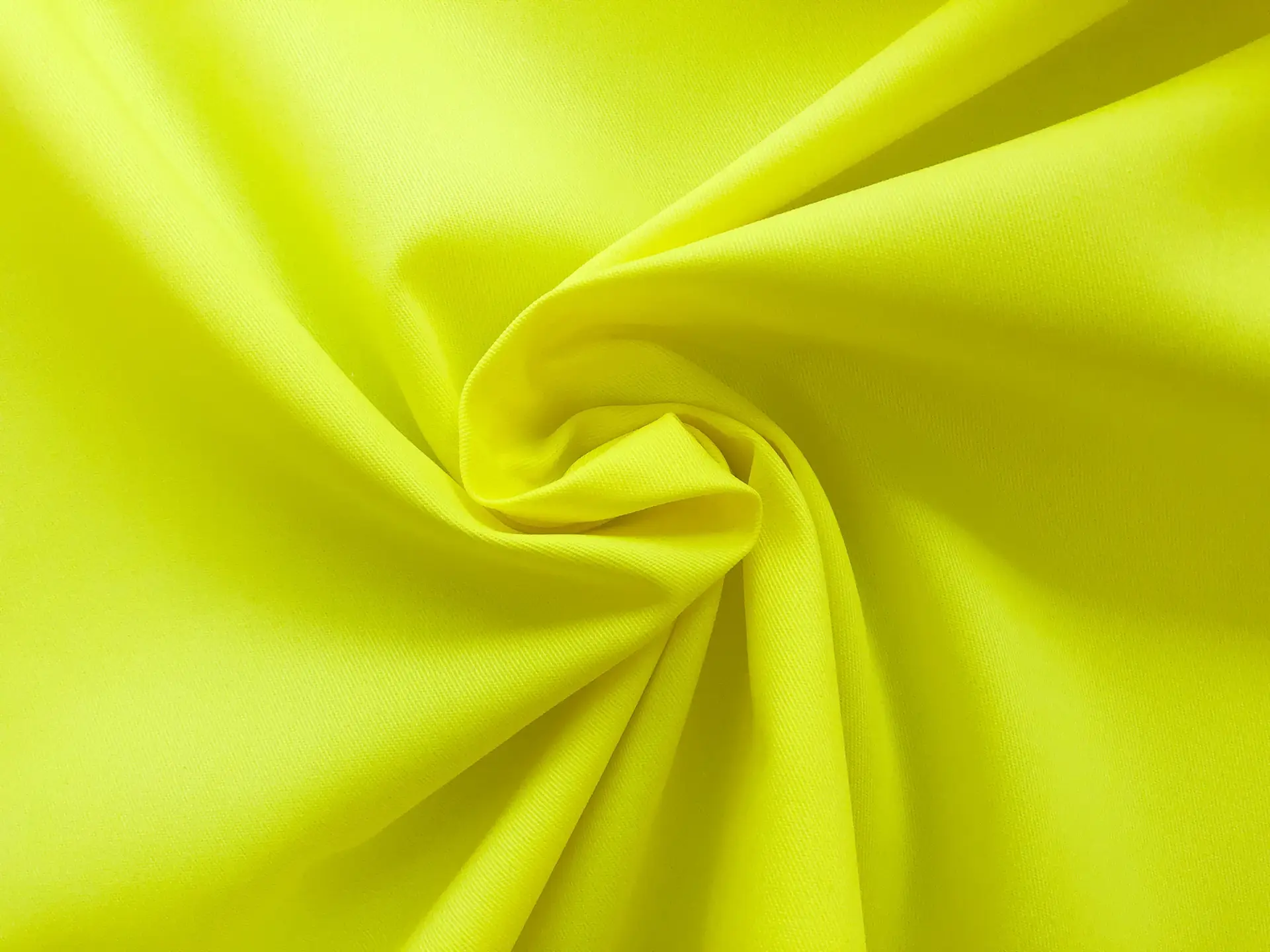 Polyester & Cotton Blend Twill in Neon Lime