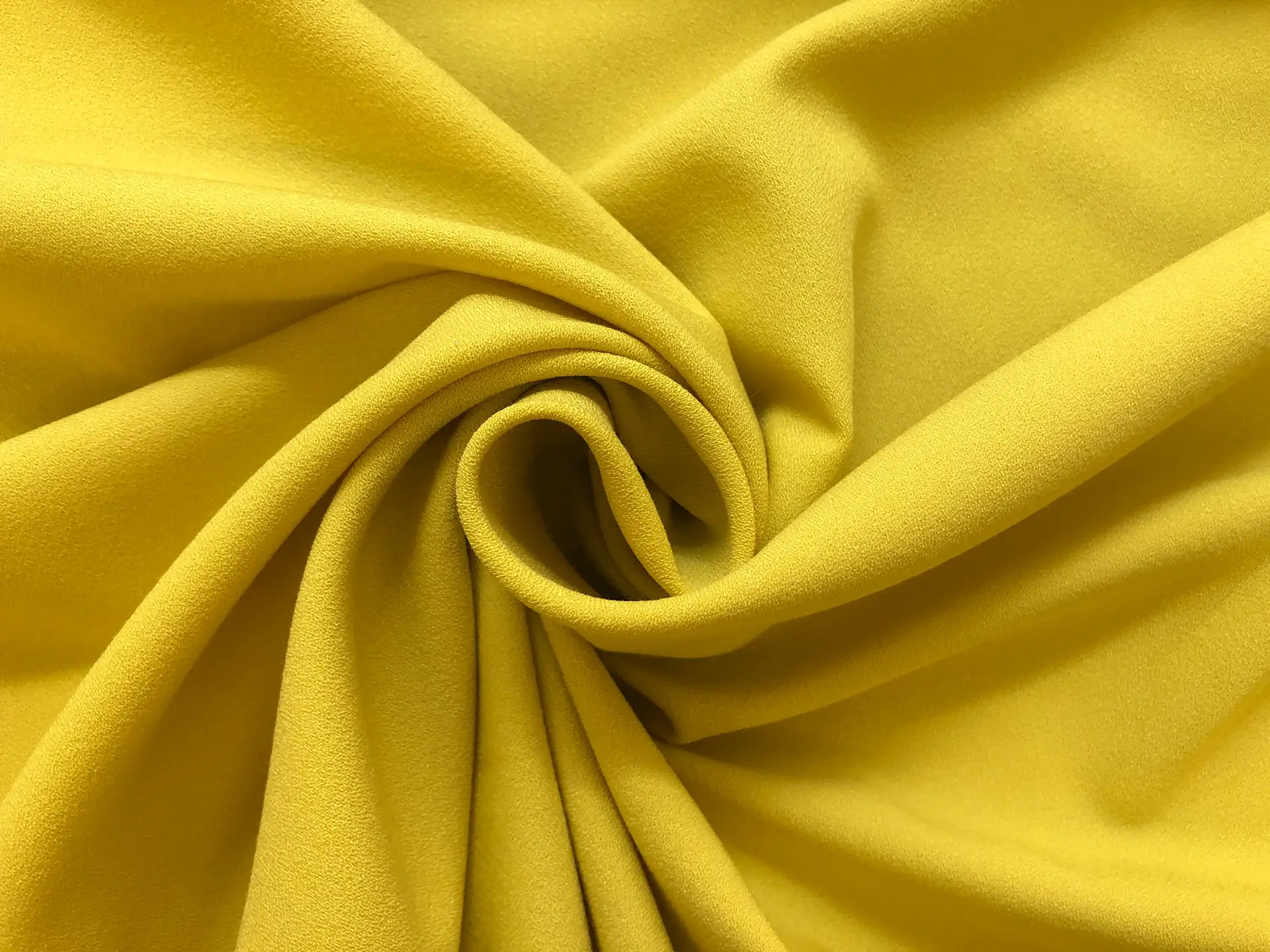 Sustainable Polyester Blend Stretch Crepe in Chartreuse