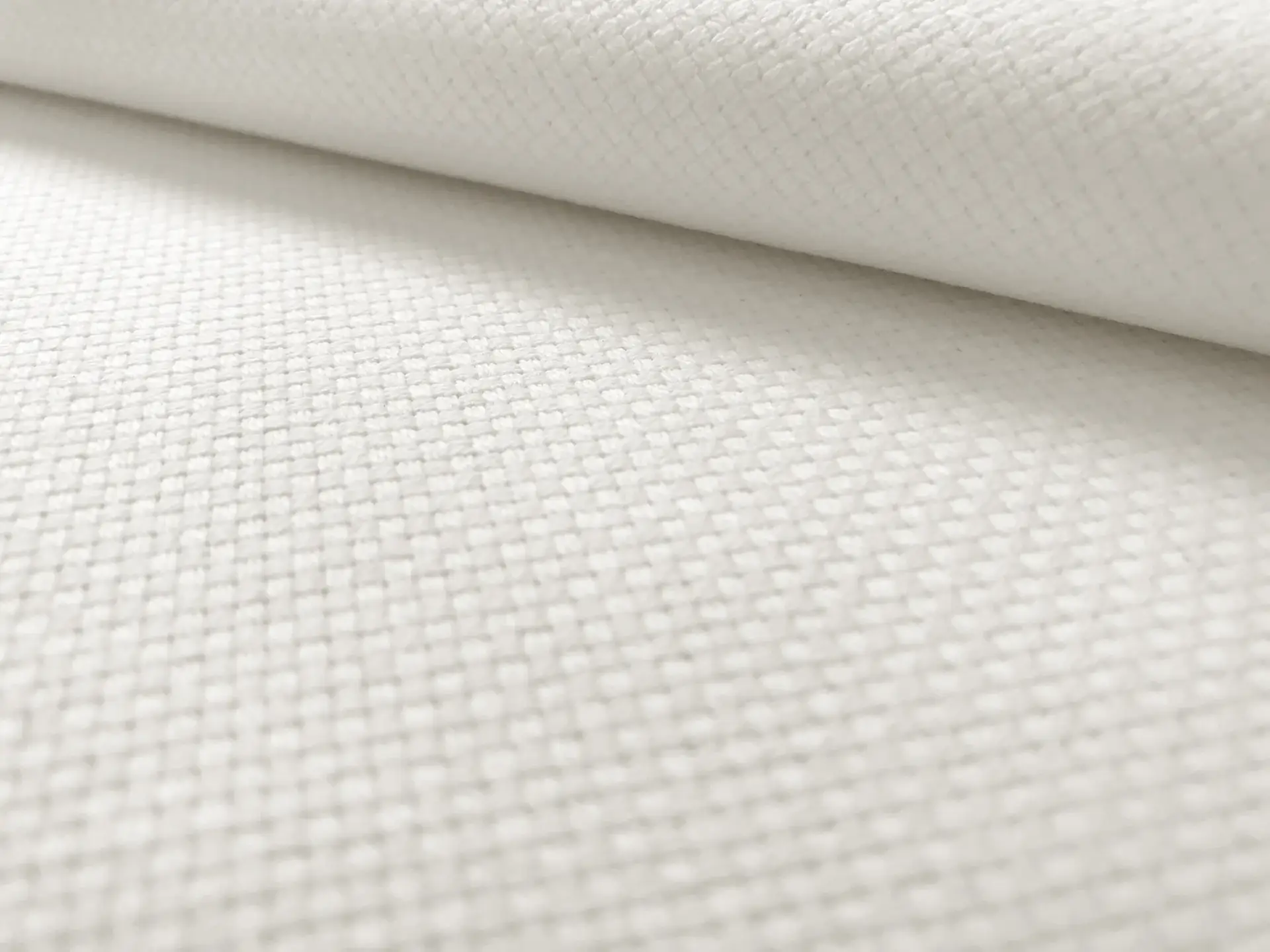 Linen & Cotton Basket Weave Upholstery in White