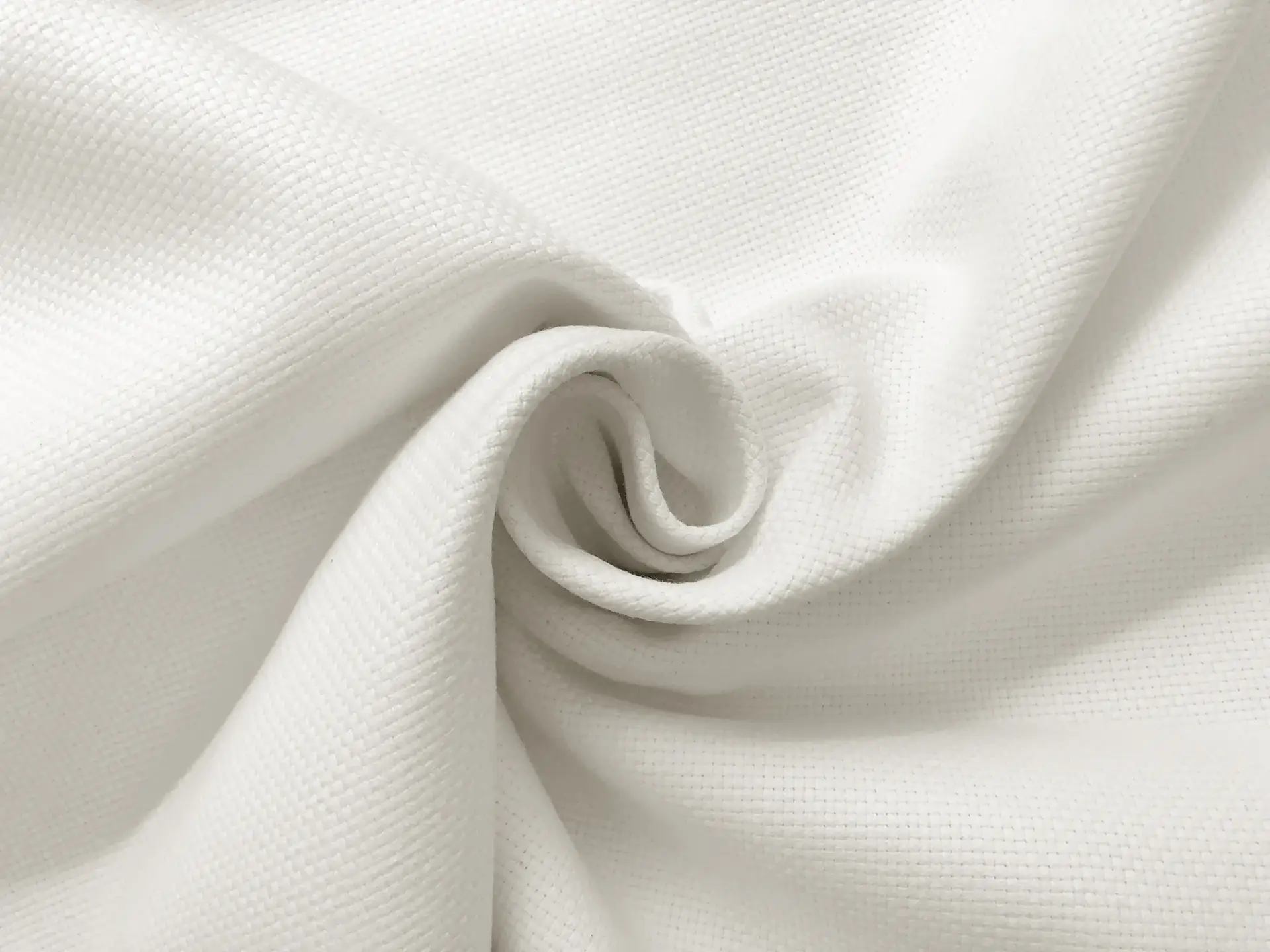 Linen & Cotton Basket Weave Upholstery in White
