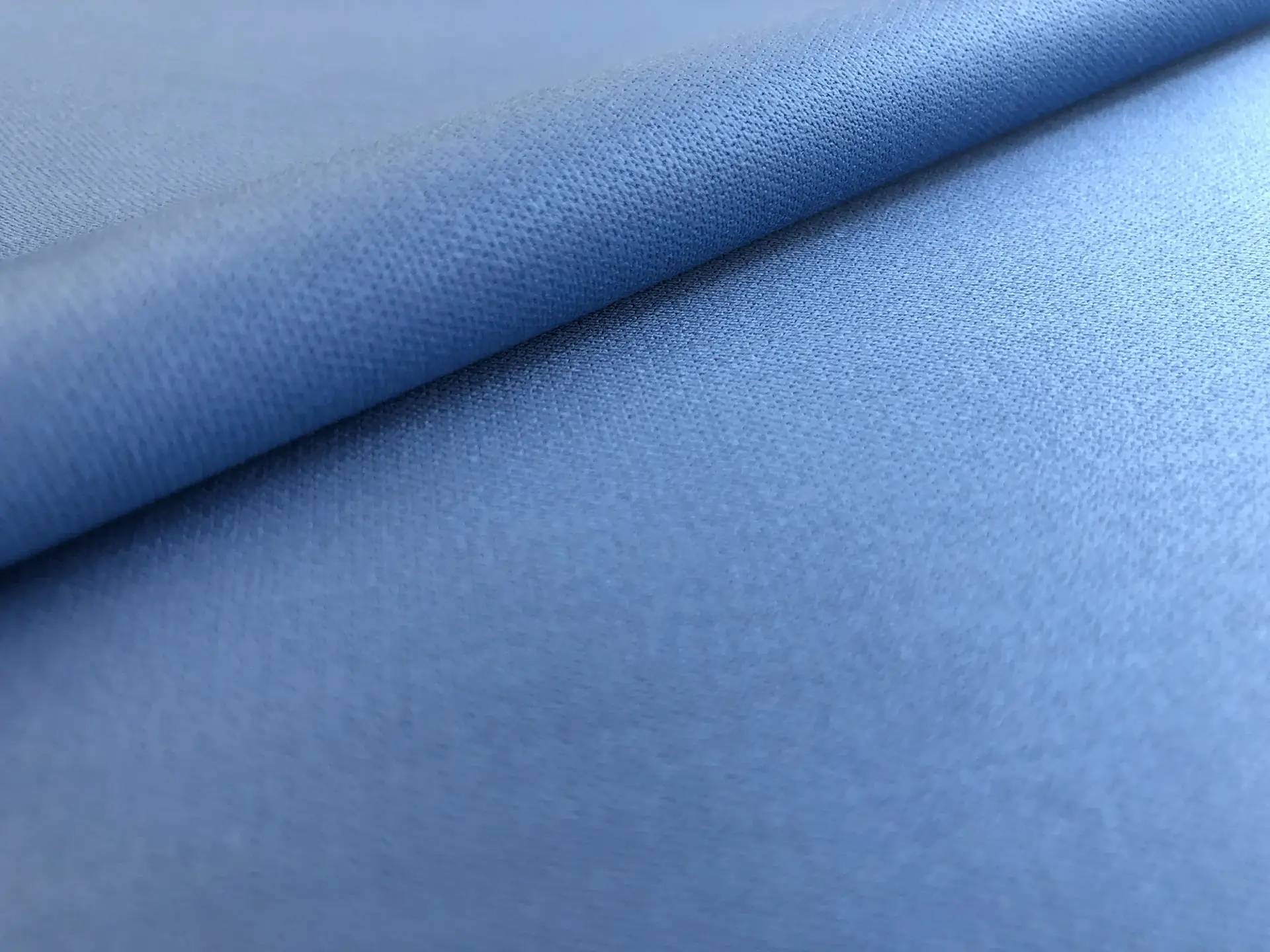 Italian Super 130s Wool Satin Faille in Powder Blue