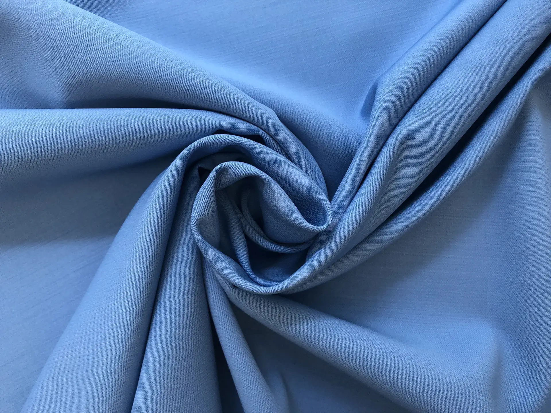 Italian Super 130s Wool Satin Faille in Powder Blue