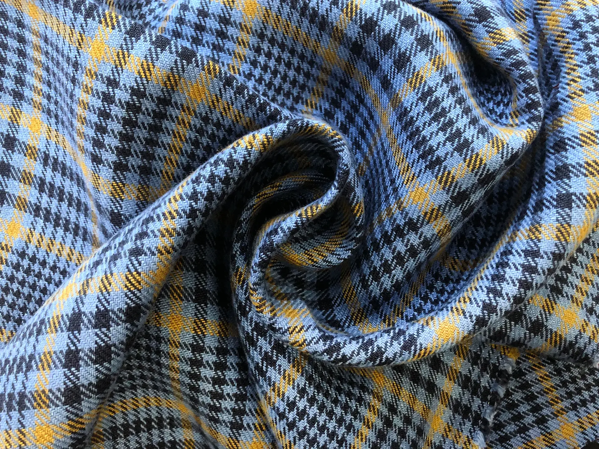 Washed Linen Houndstooth Plaid 
