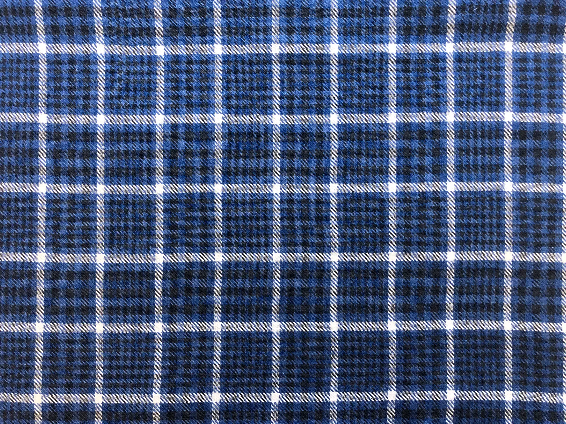 Washed Linen Houndstooth Plaid 