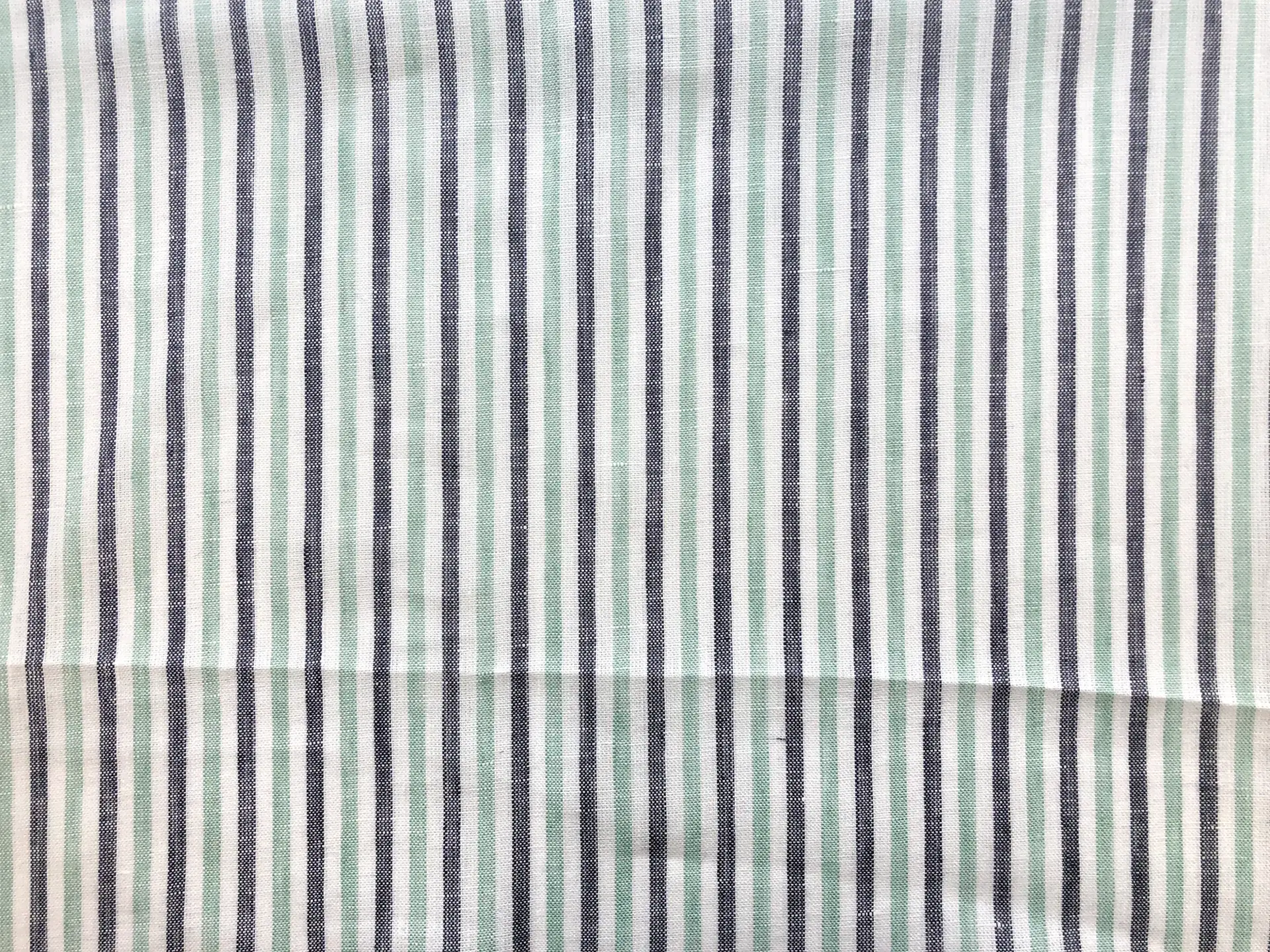 Sanforized Linen Stripe in Mint