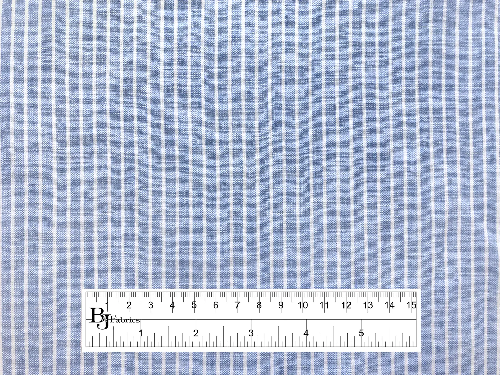 Sanforized Linen Stripe in French Blue