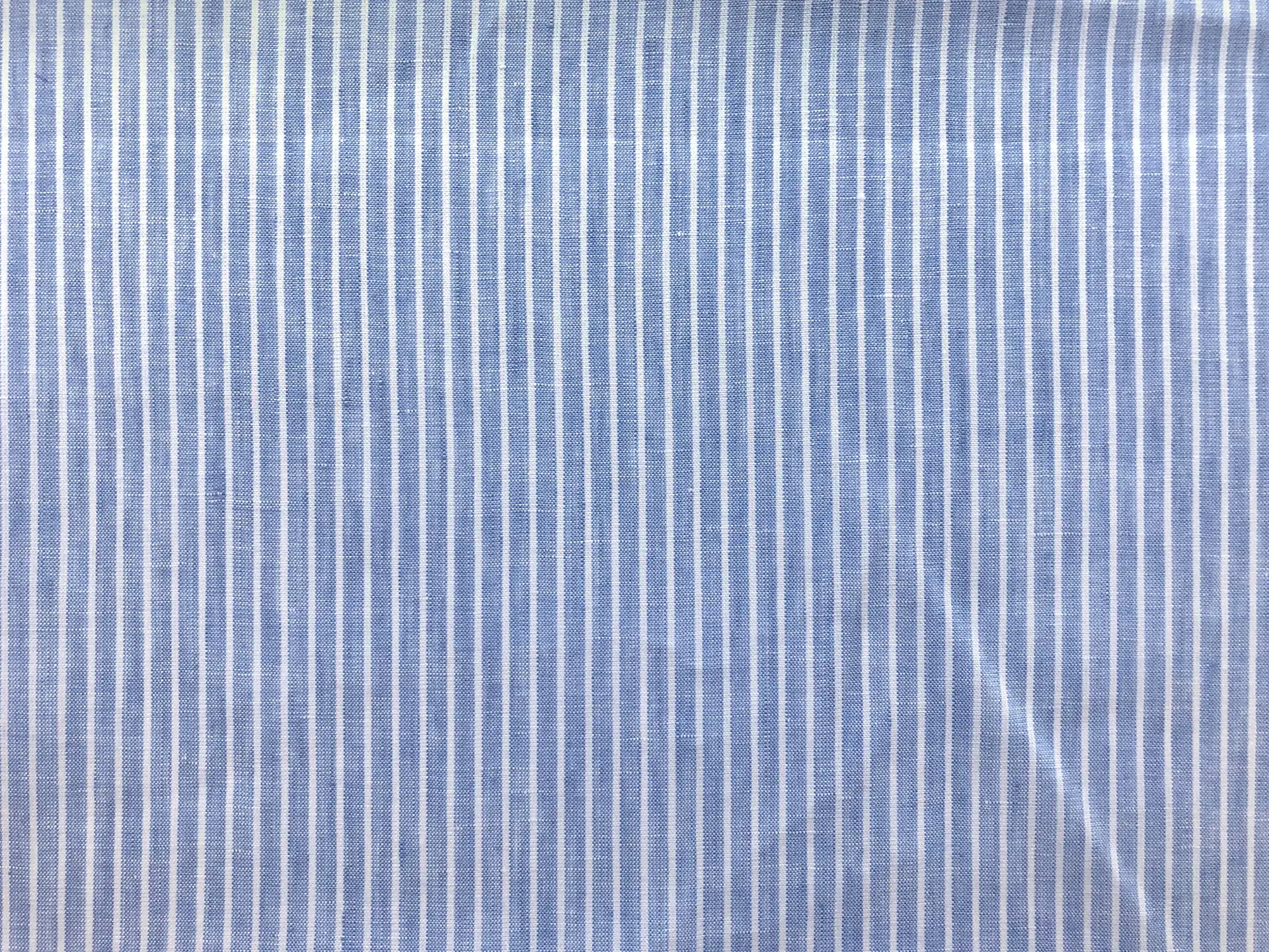 Sanforized Linen Stripe in French Blue