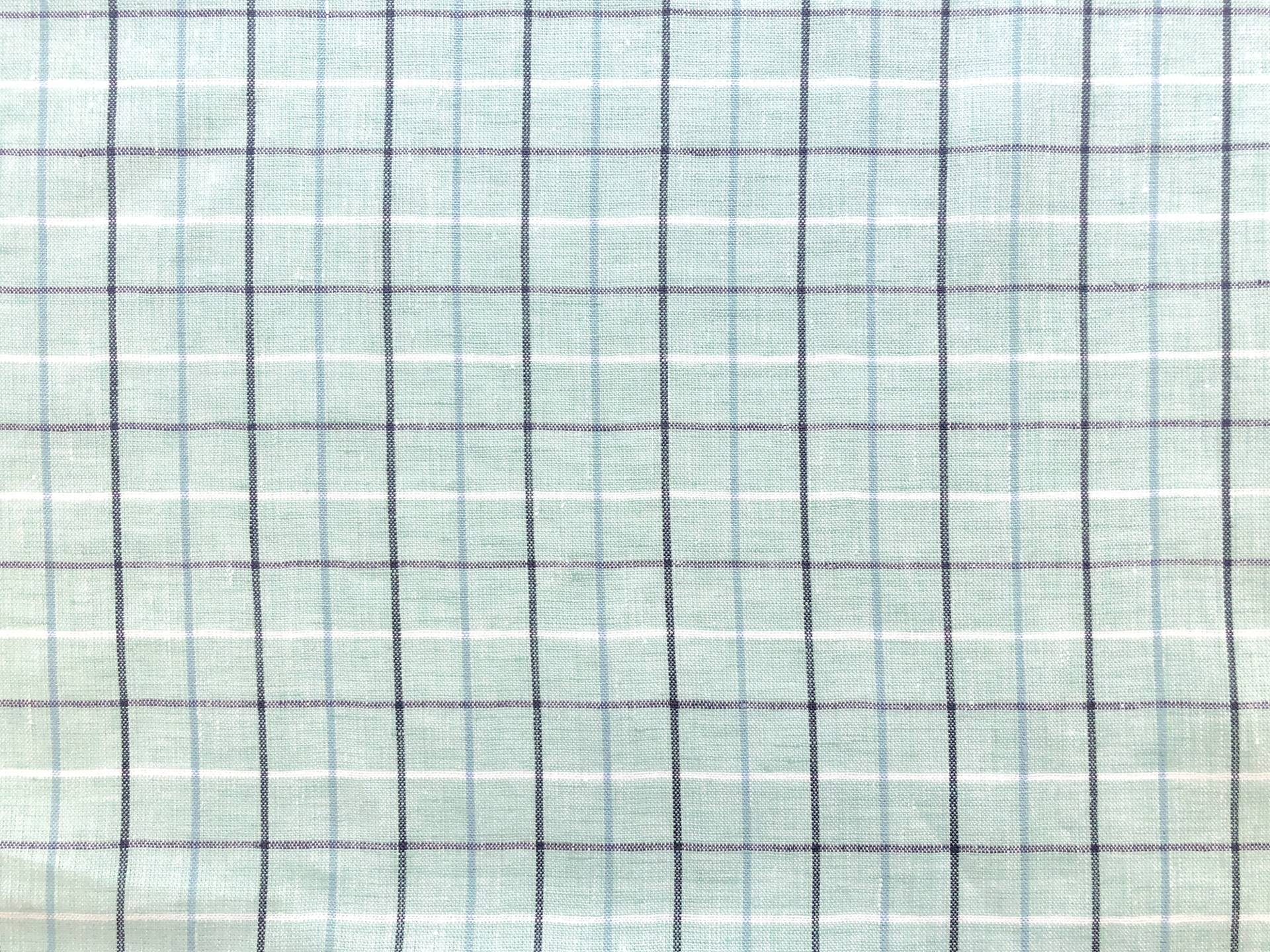 Sanforized Linen Plaid in Mint