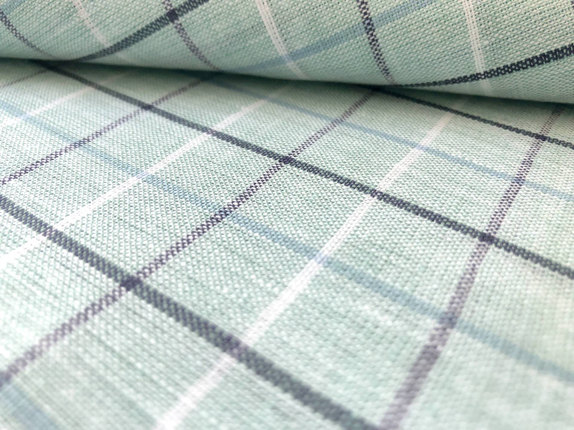 Sanforized Linen Plaid in Mint