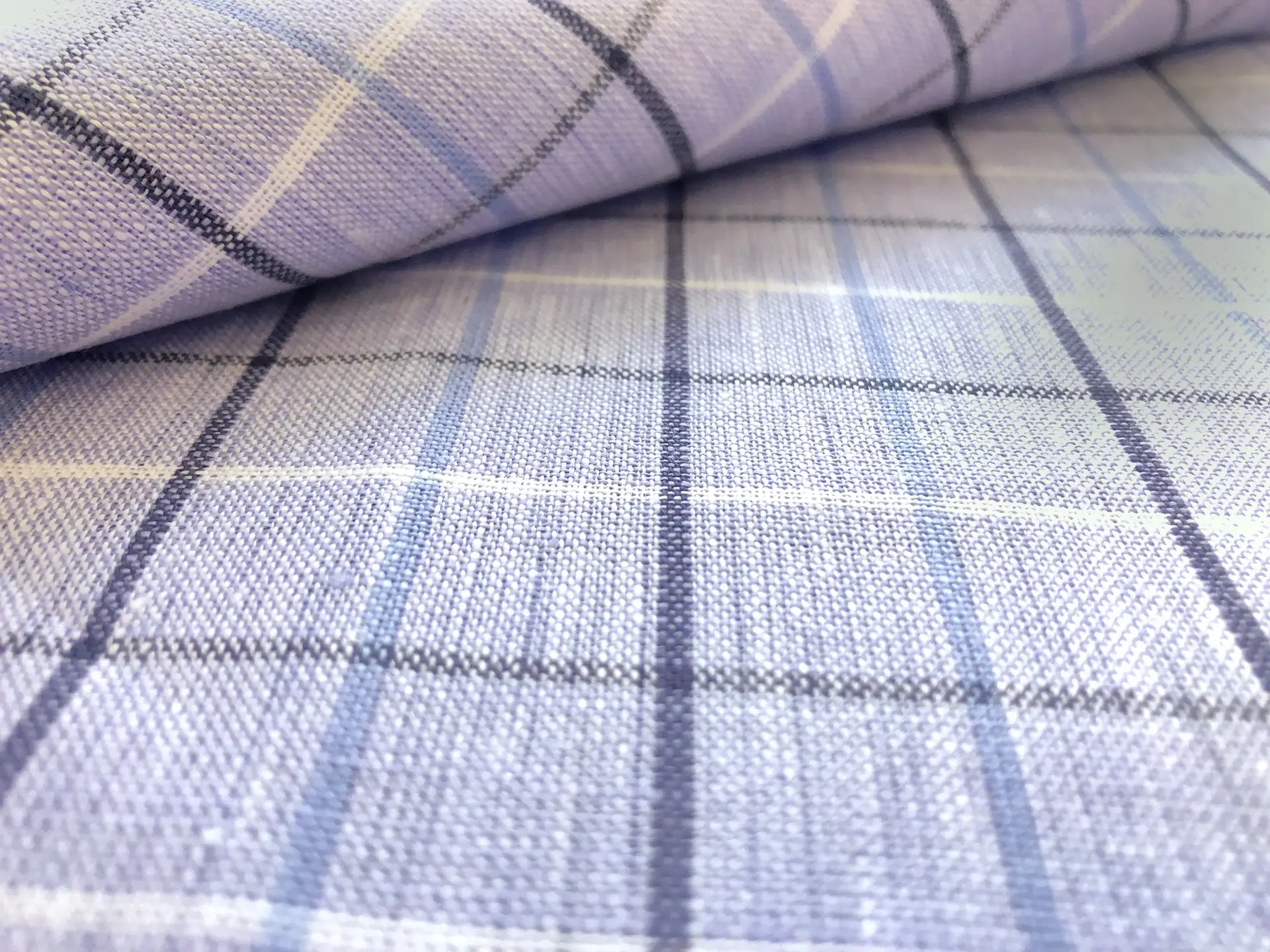 Sanforized Linen Plaid in Lavender