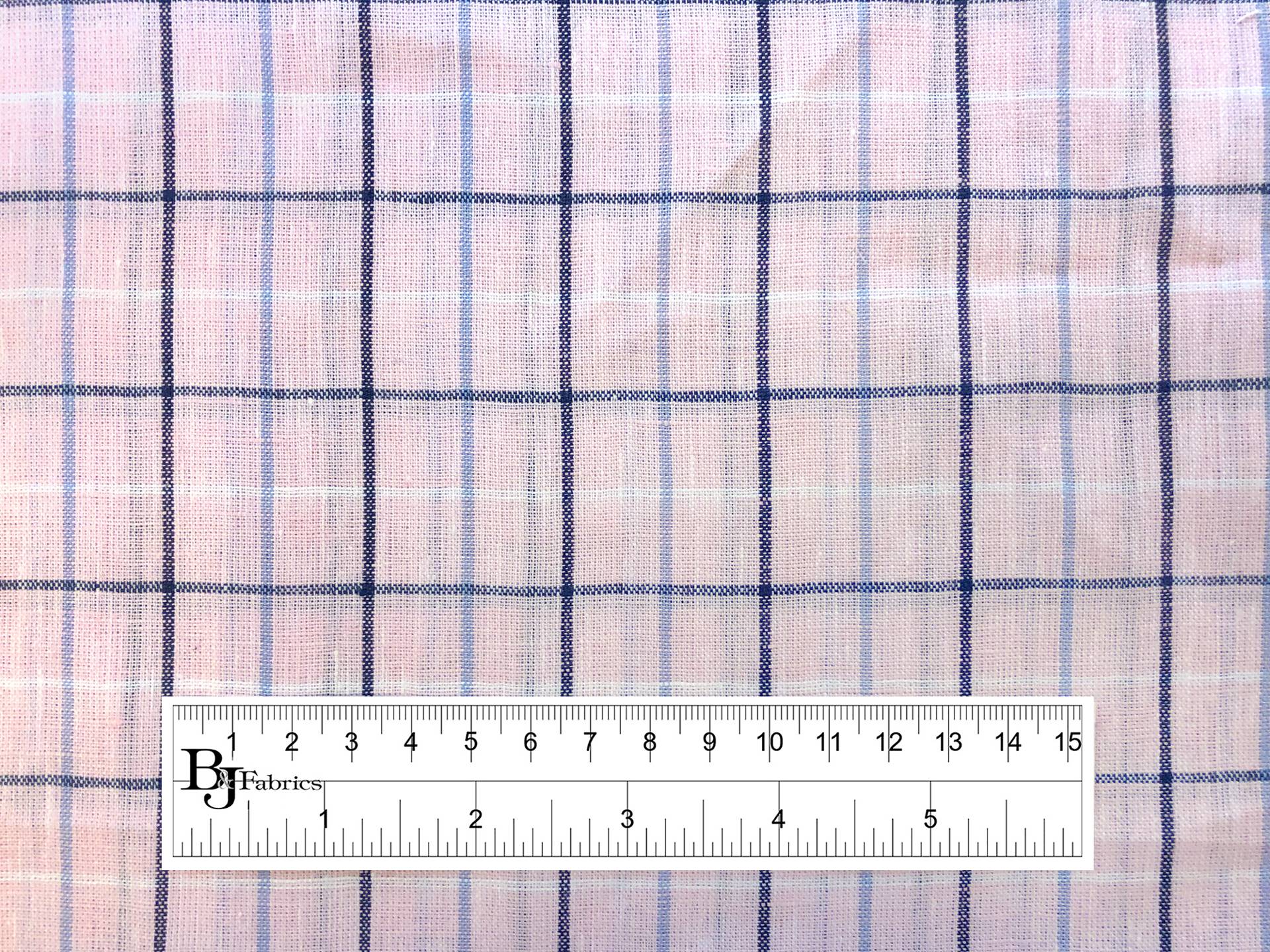 Sanforized Linen Plaid in Baby Pink