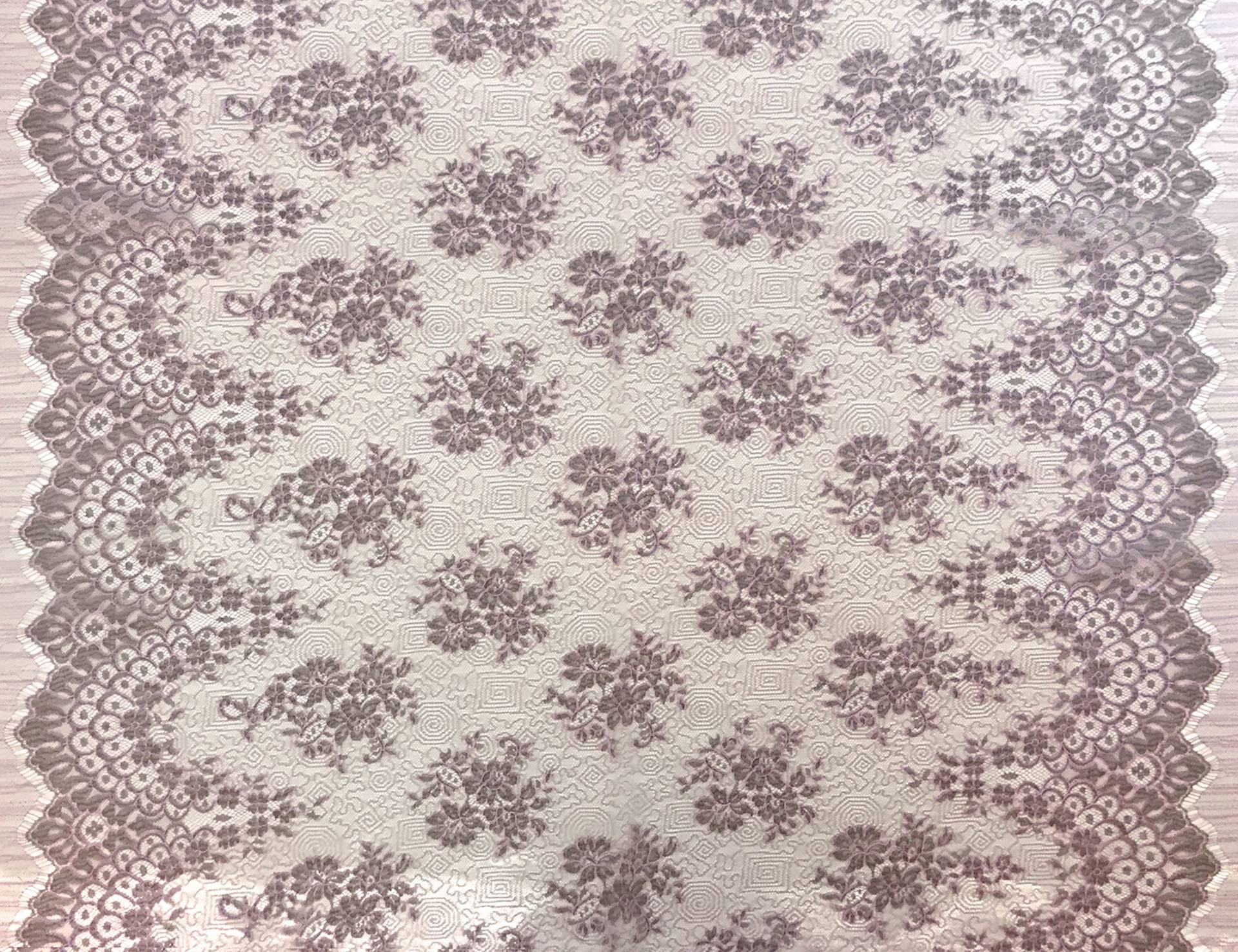 Light Brown Chantilly Lace with a Bubblegum Outline 