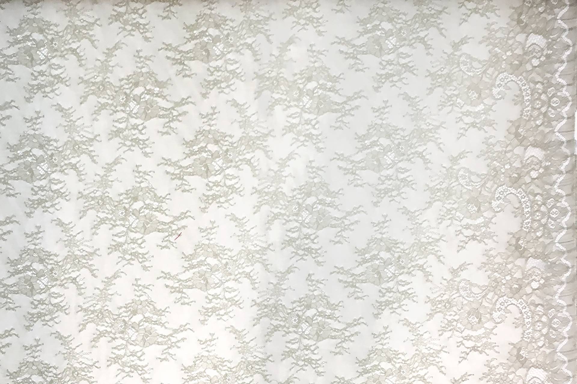 Pure Silk Chantilly Lace in Ash Grey