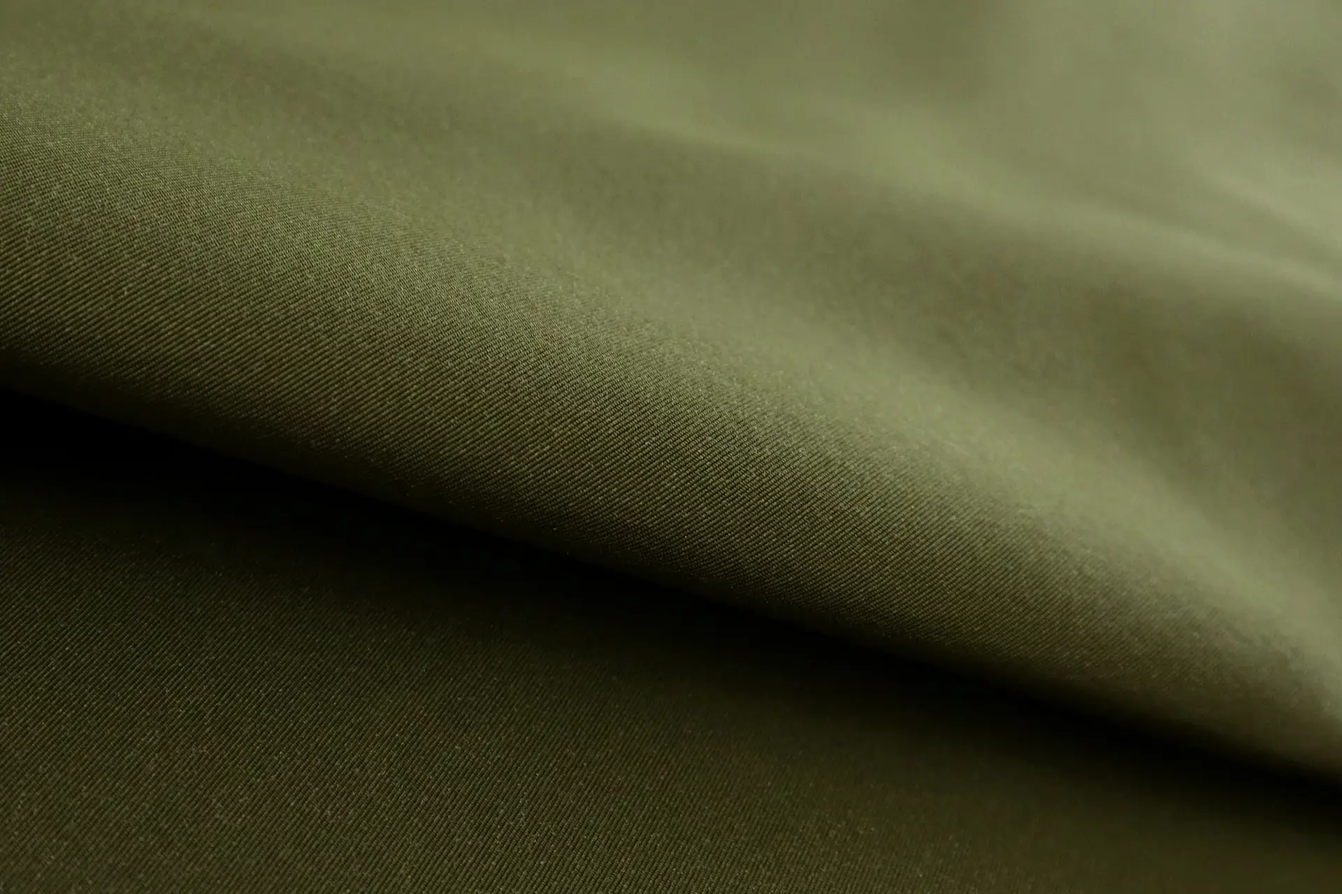 Silk Gros de Londres with a Bounce Finish in Olive