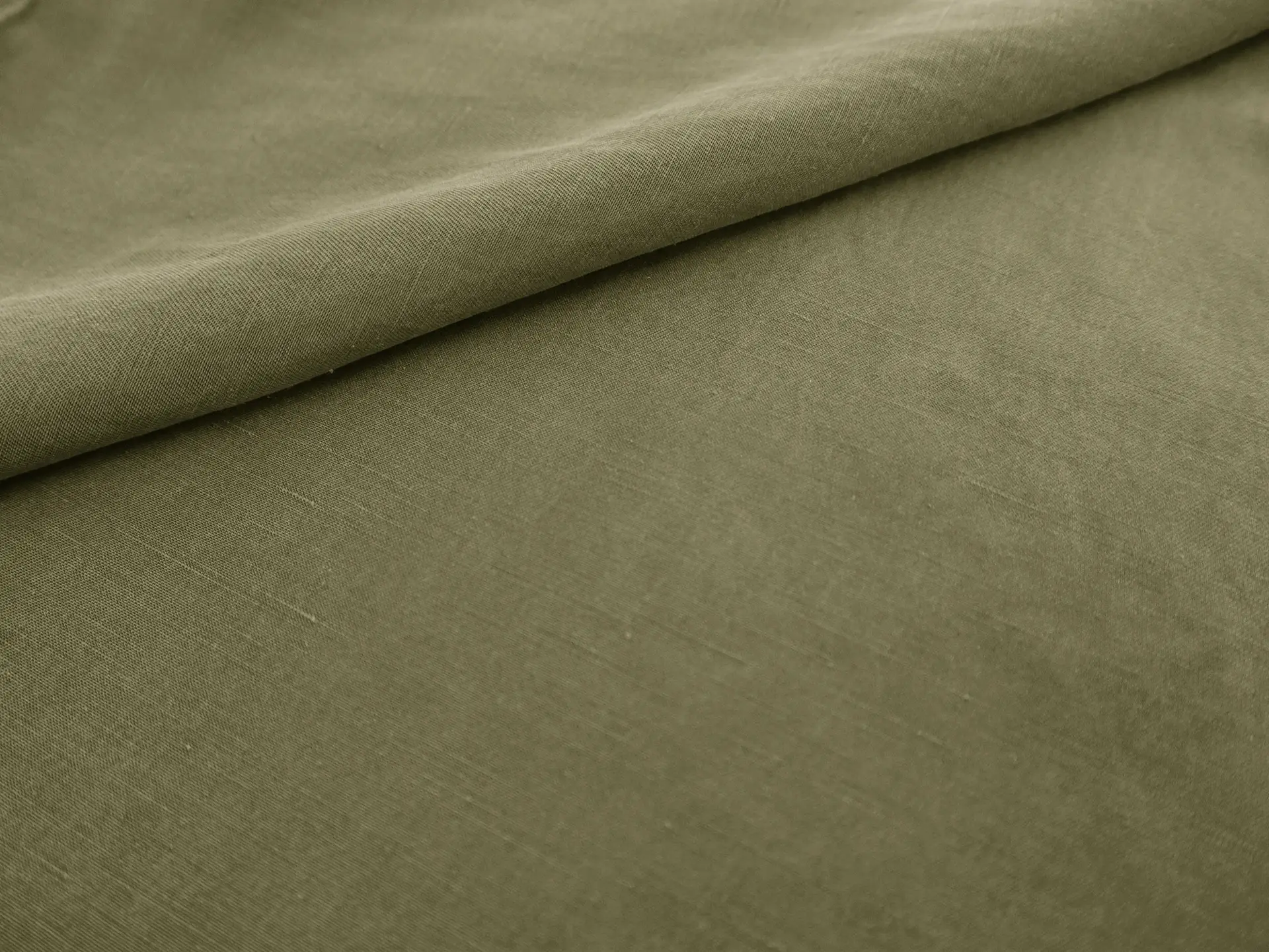 Cupro Blend Sueded Shantung in Olive