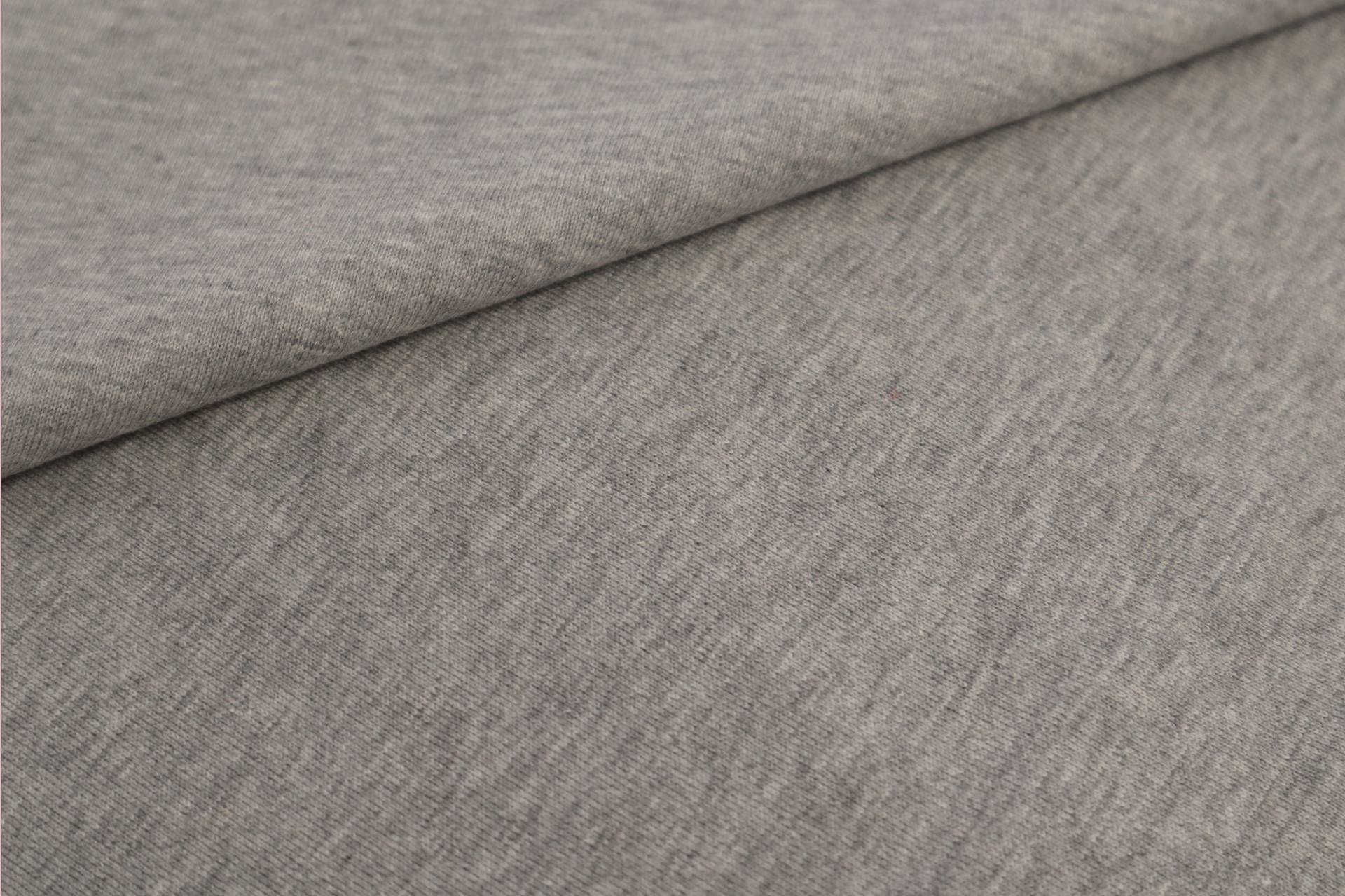 Japanese Cotton Jersey in Heather Grey
