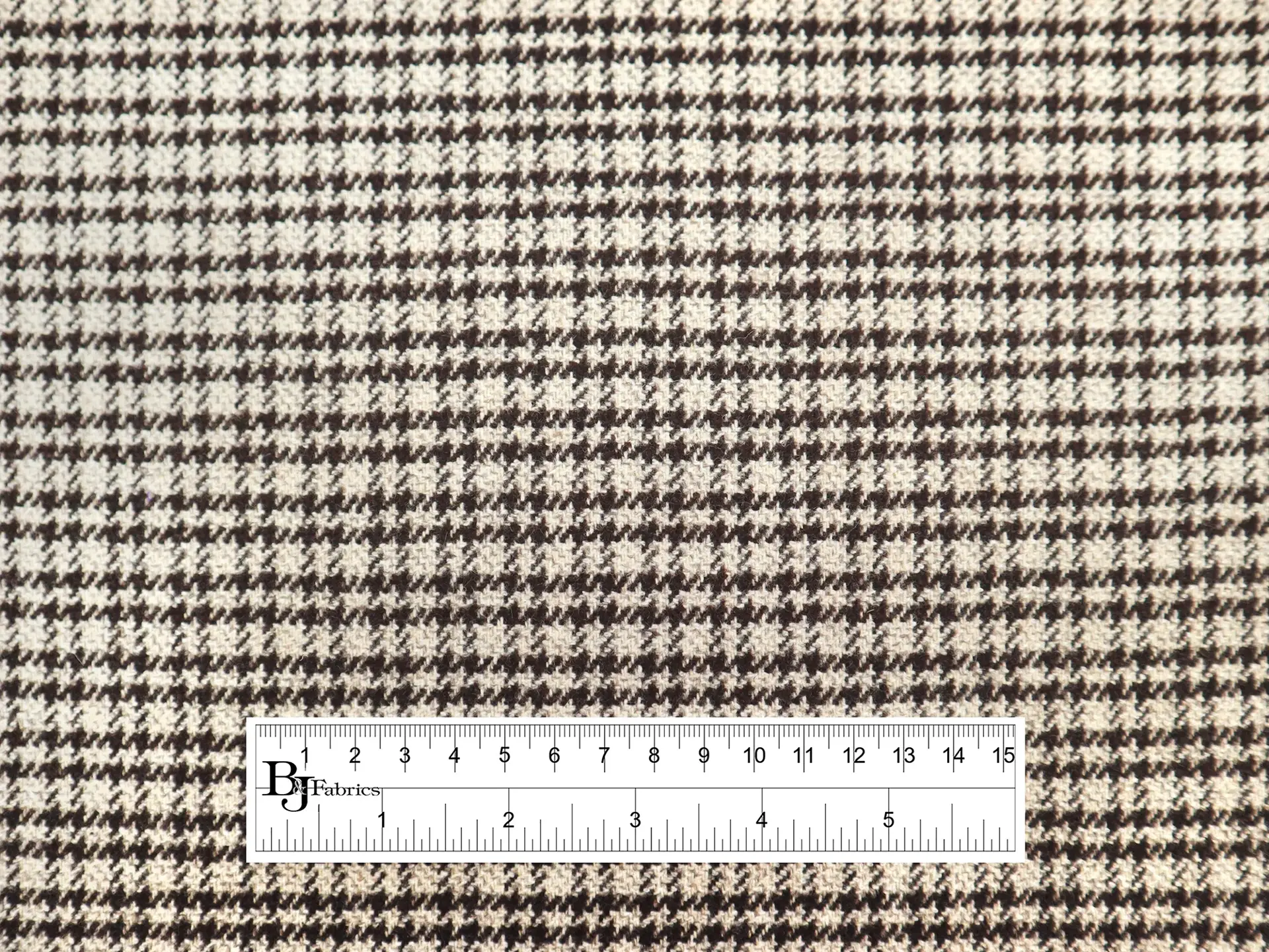 Cashmere Houndstooth Suiting in Dark Brown