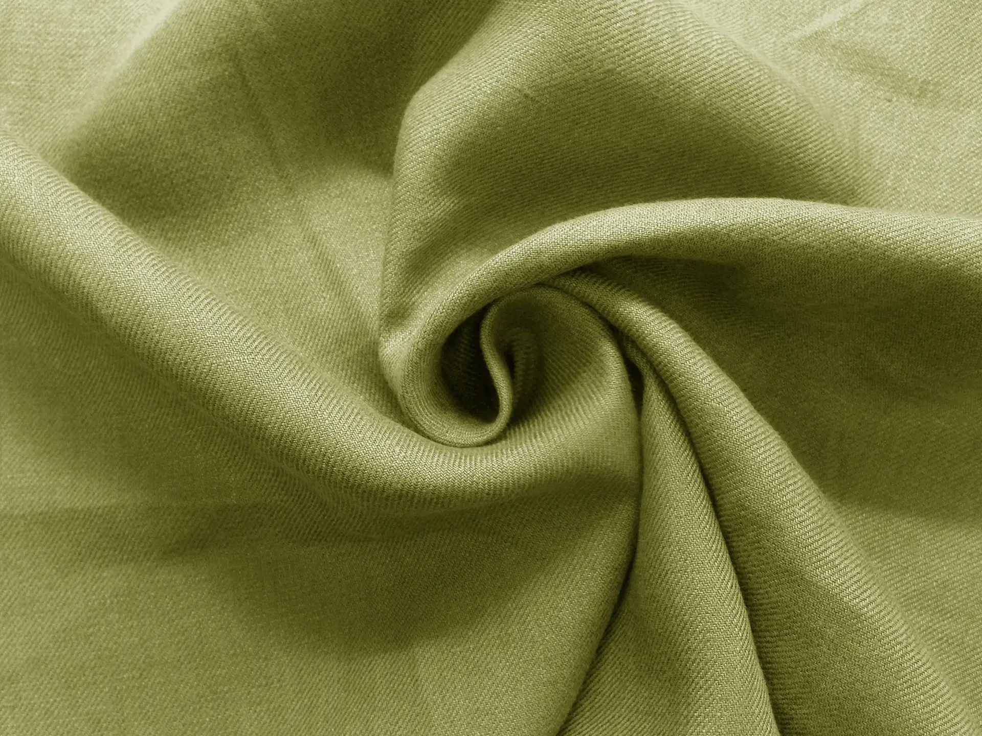 Linen Twill Suiting in Asparagus Green