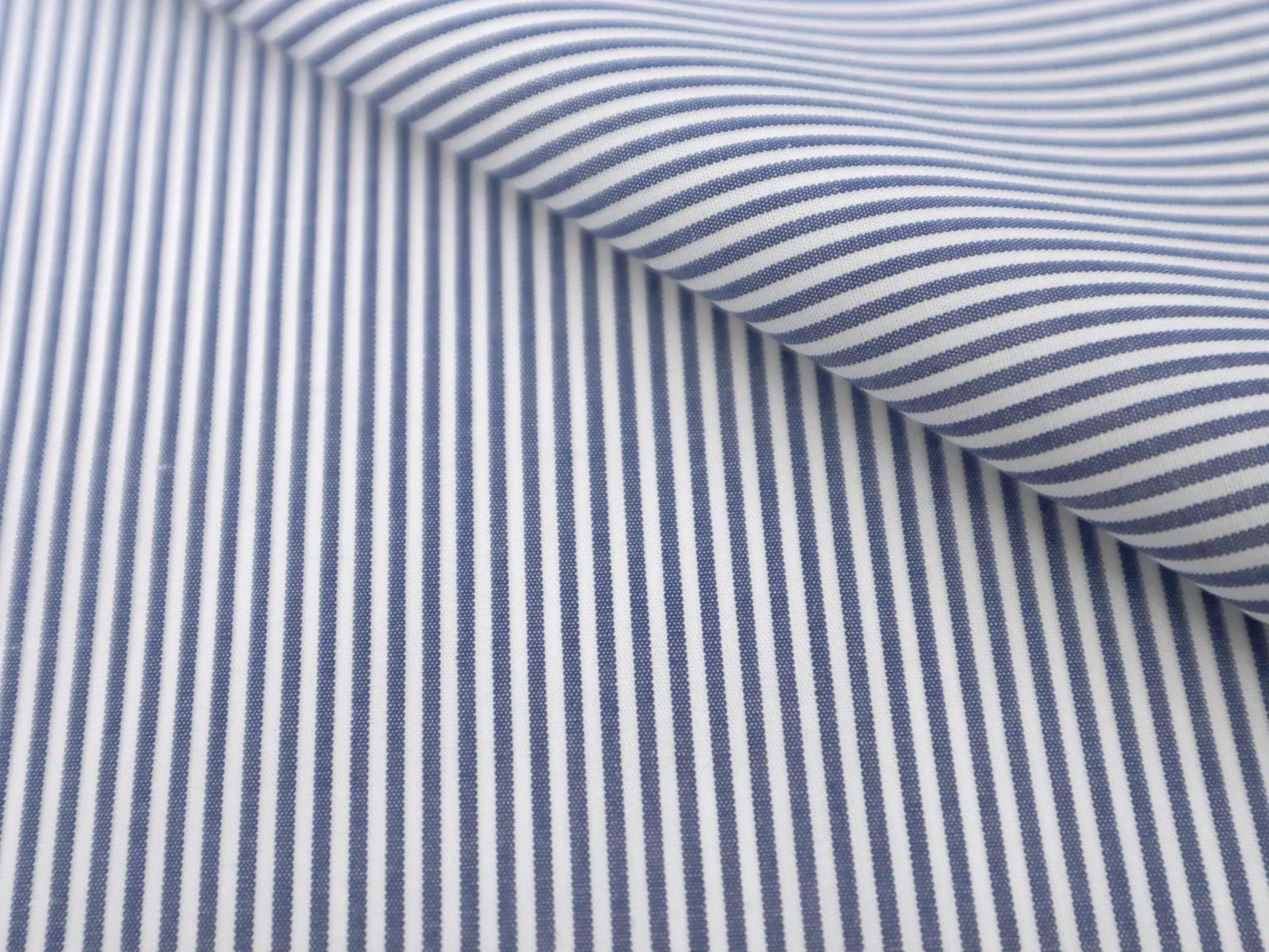 Pima Cotton Shirting Stripe in Indigo