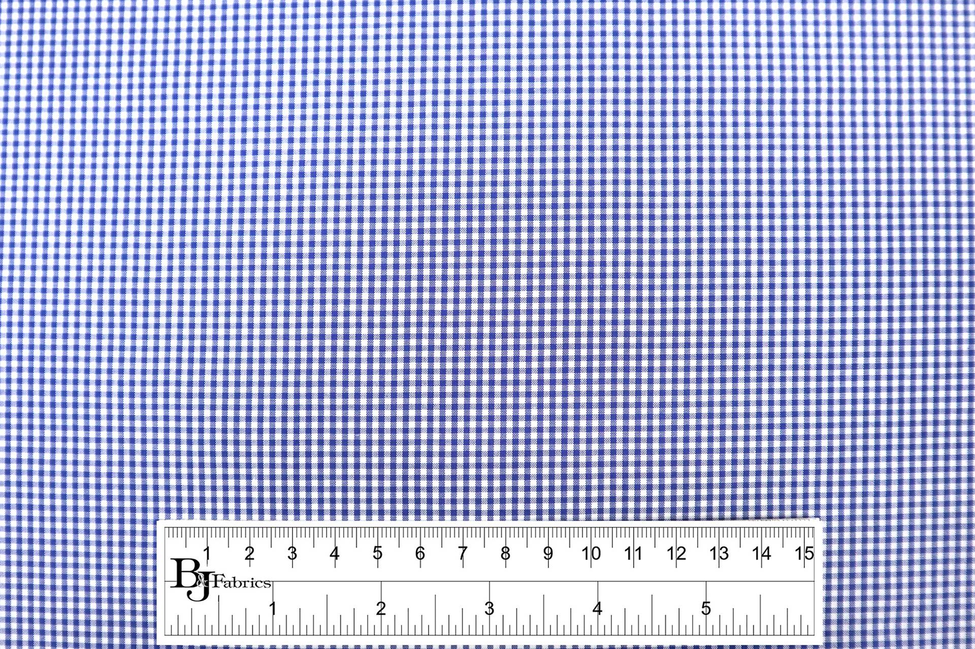 Pima Cotton Micro Gingham in Blue