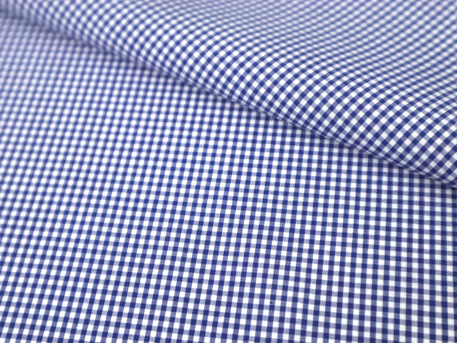 Pima Cotton Micro Gingham in Blue