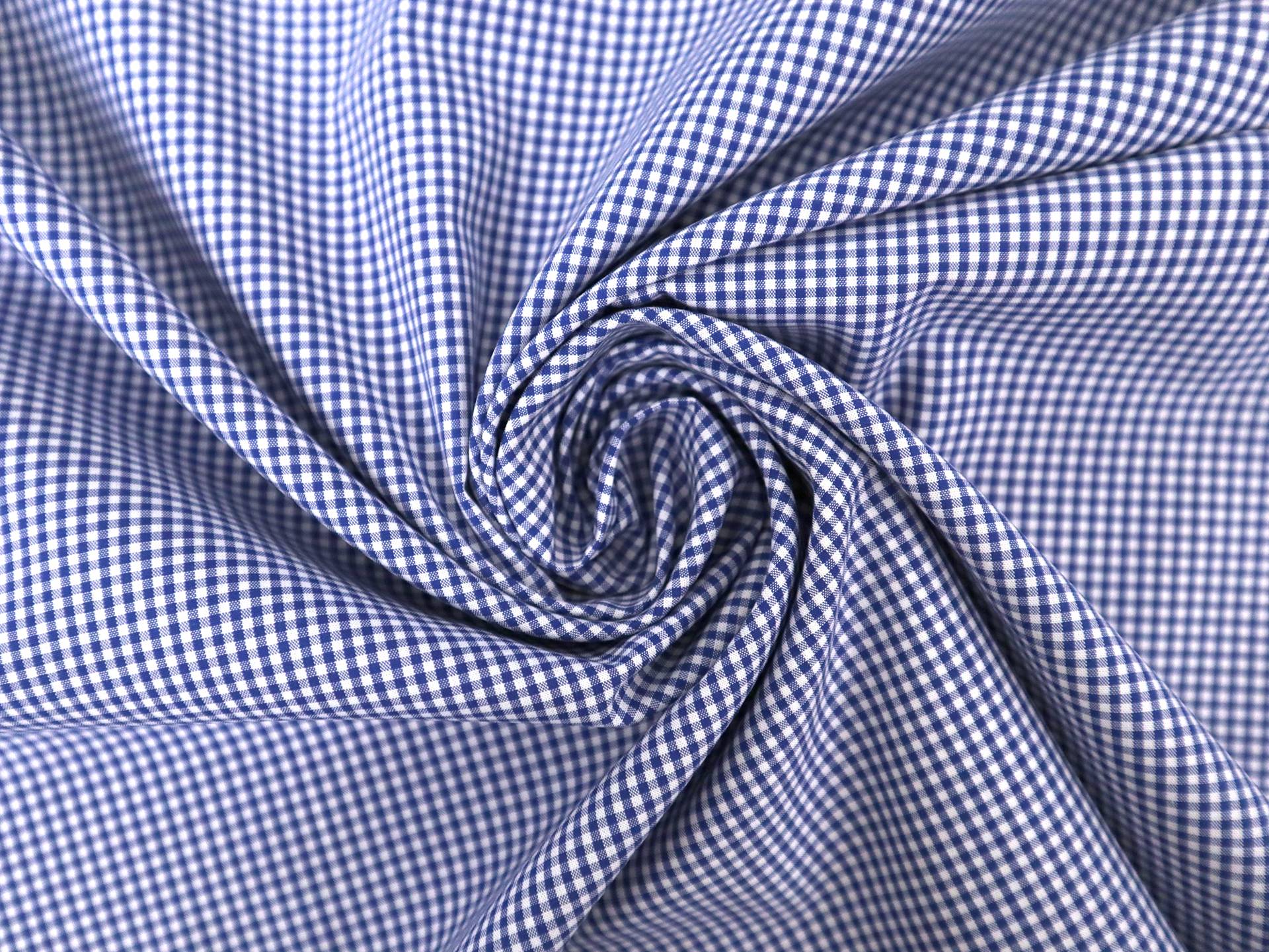 Pima Cotton Micro Gingham in Blue