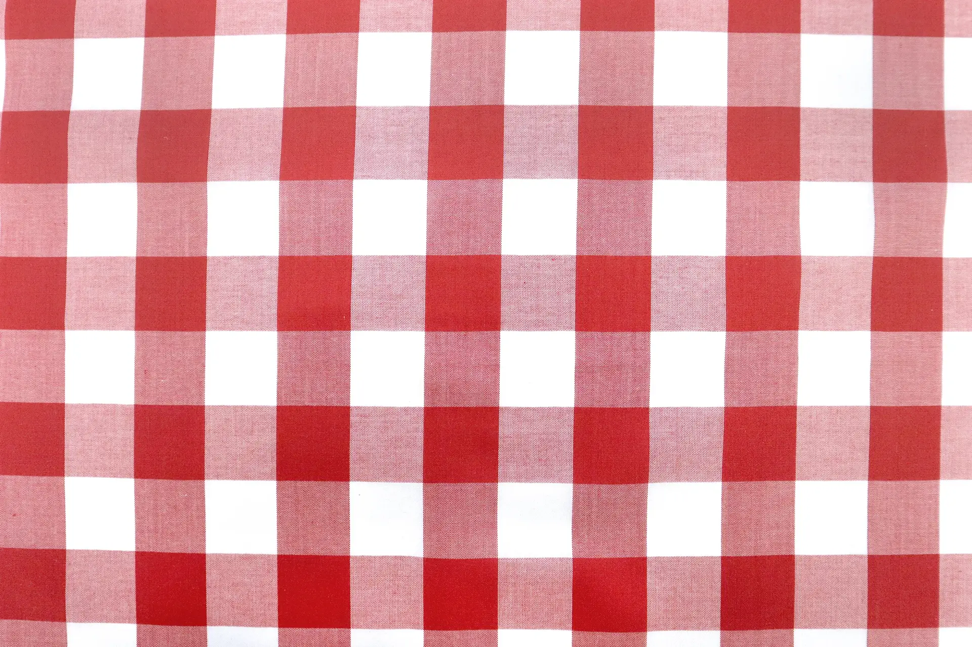 1" Cotton Polyester Gingham in Red