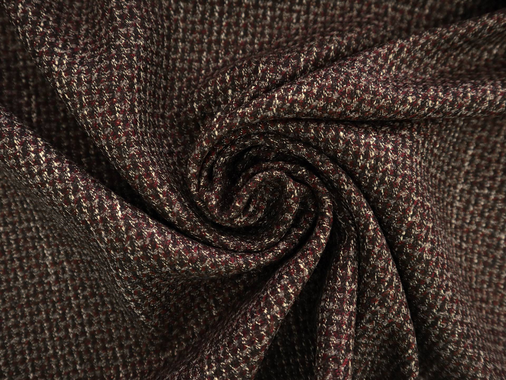Italian Virgin Wool and Bamboo Suiting in Burgundy
