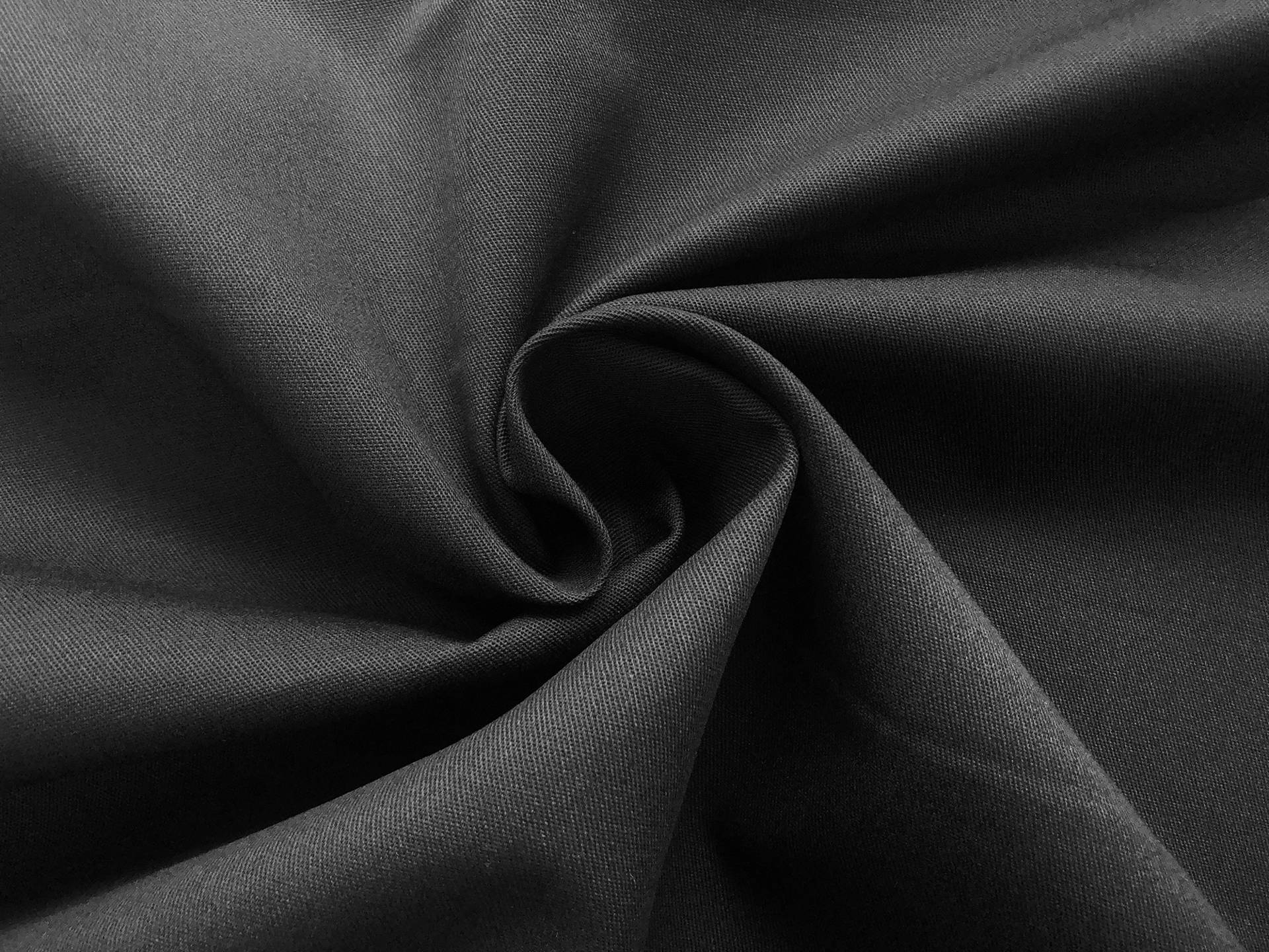 Polyester & Cotton Blend Twill in Black