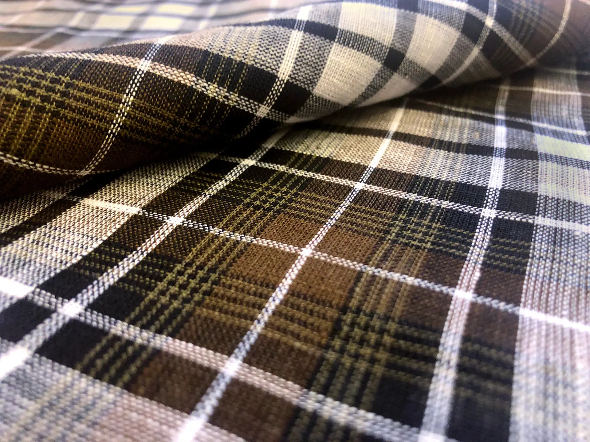 Linen Handkerchief Woven Plaid