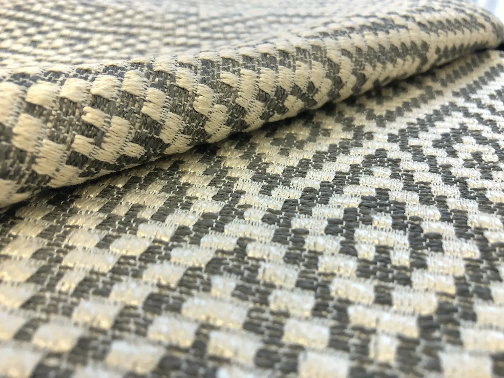 Rayon Poly Upholstery With Diamond Pattern