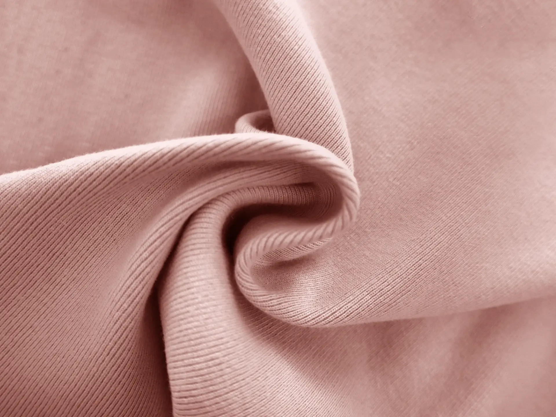 Japanese Cotton Rib Knit in Rose