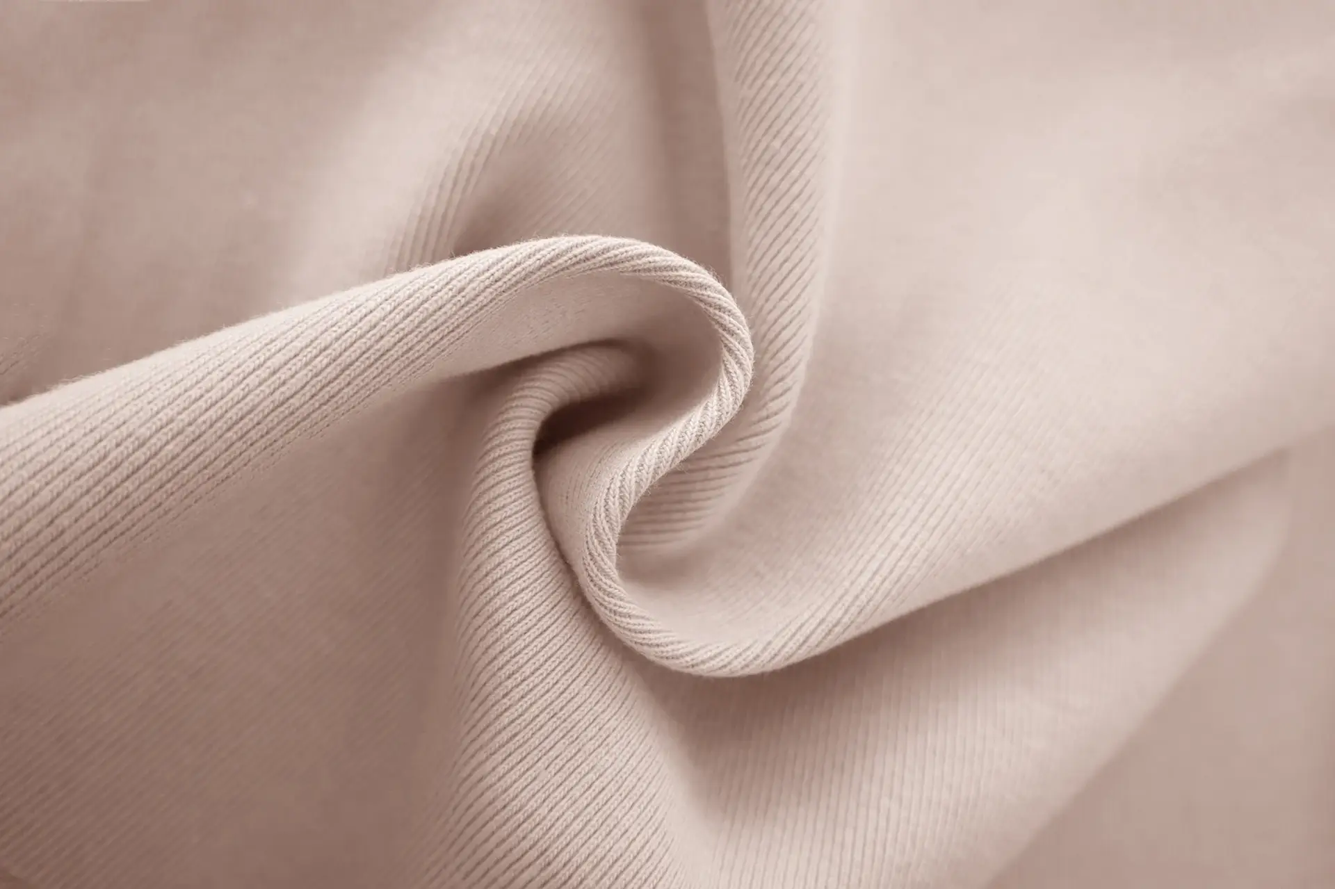 Japanese Cotton Rib Knit in Blush