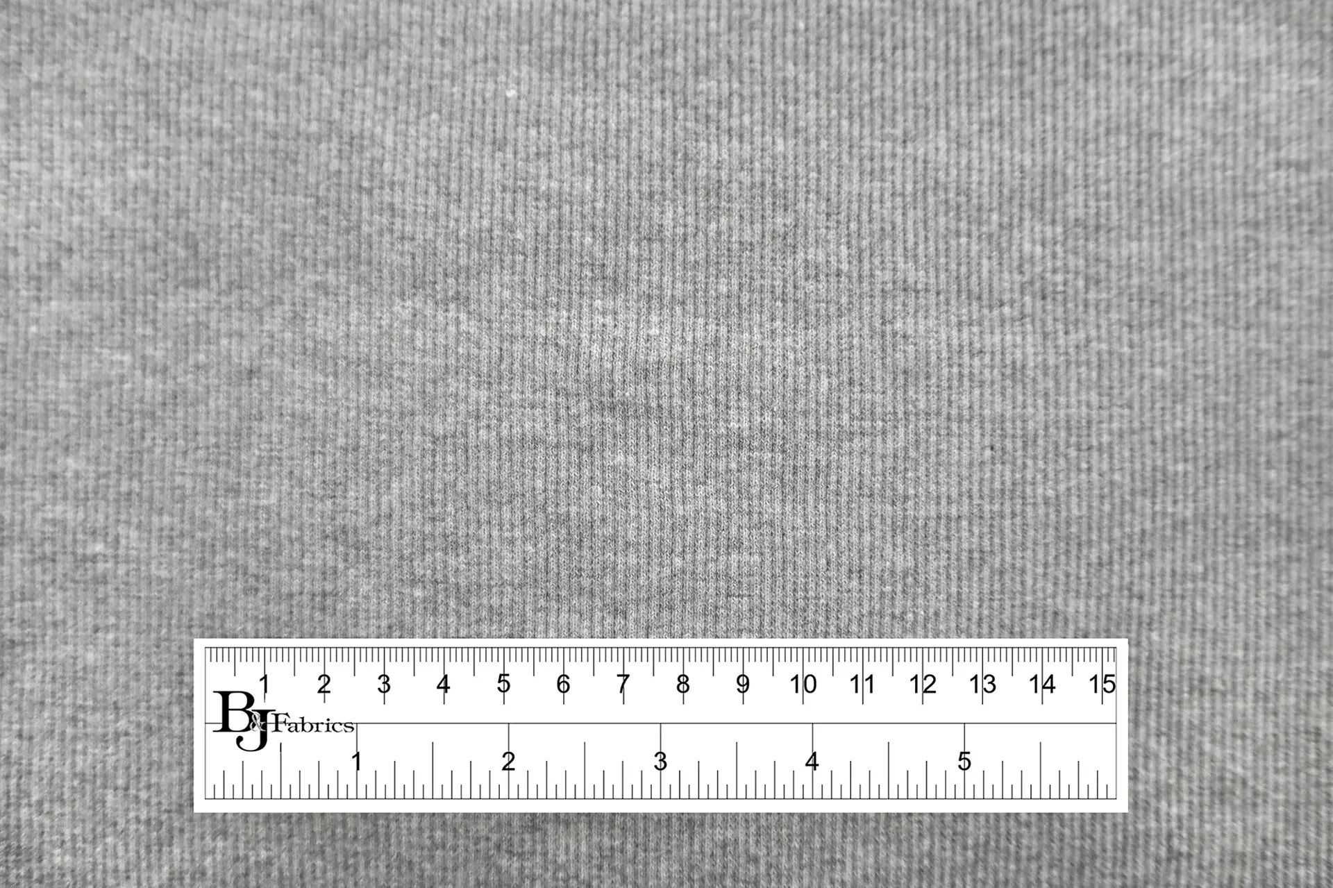 Japanese Cotton Rib Knit in Medium Heather Grey