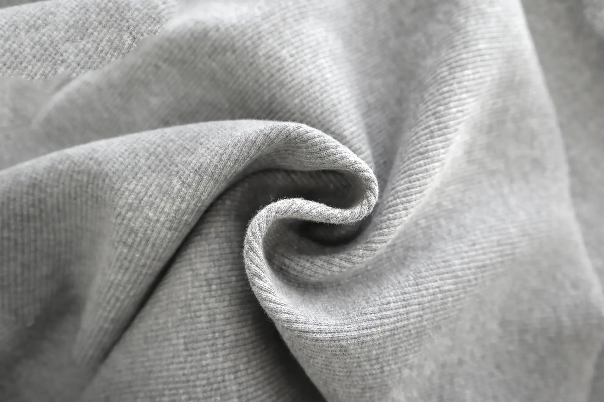Japanese Cotton Rib Knit in Medium Heather Grey