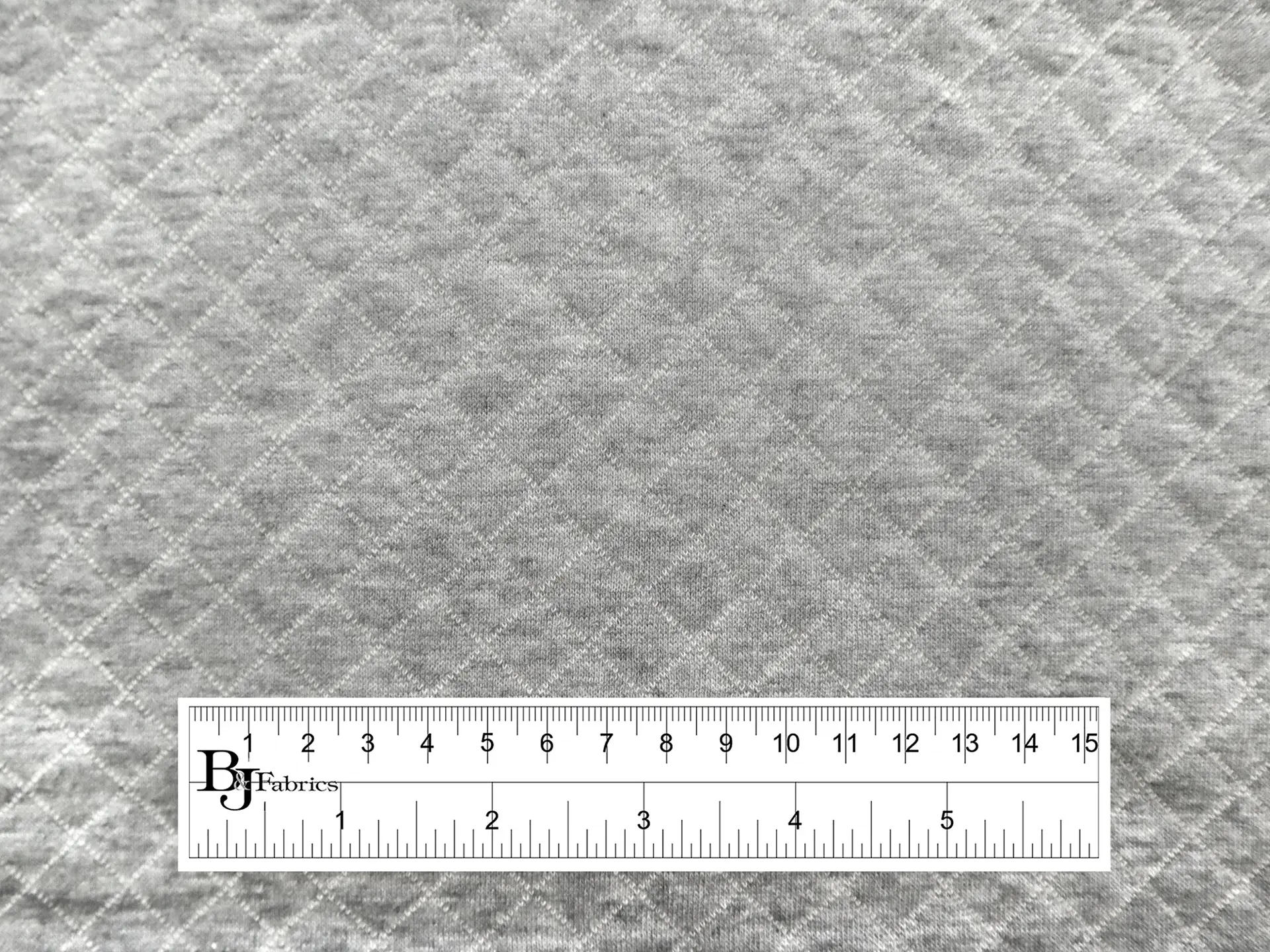 Cotton Doubleface Quilted Knit in Heather Grey