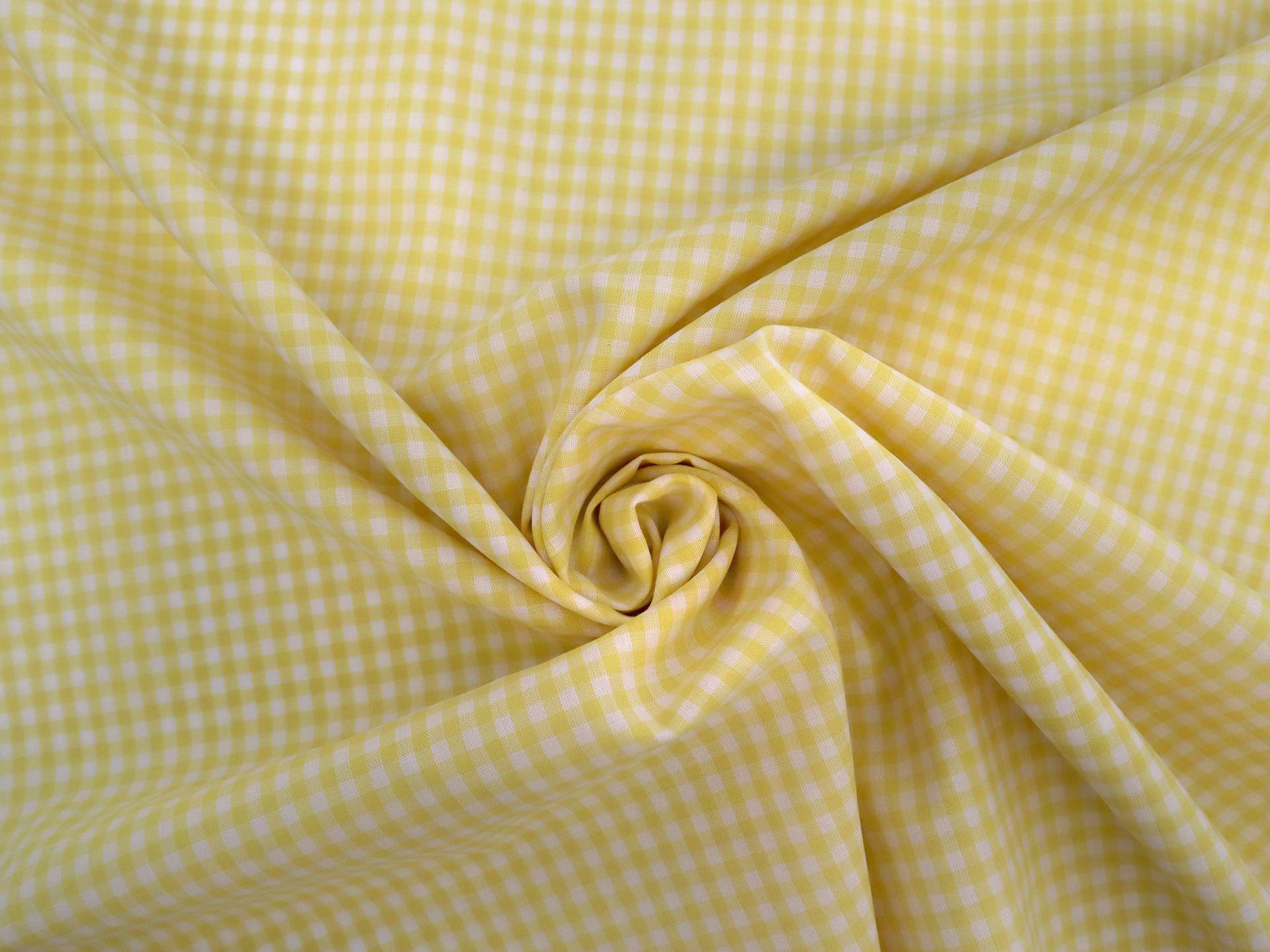 1" Cotton Polyester Gingham in Yellow
