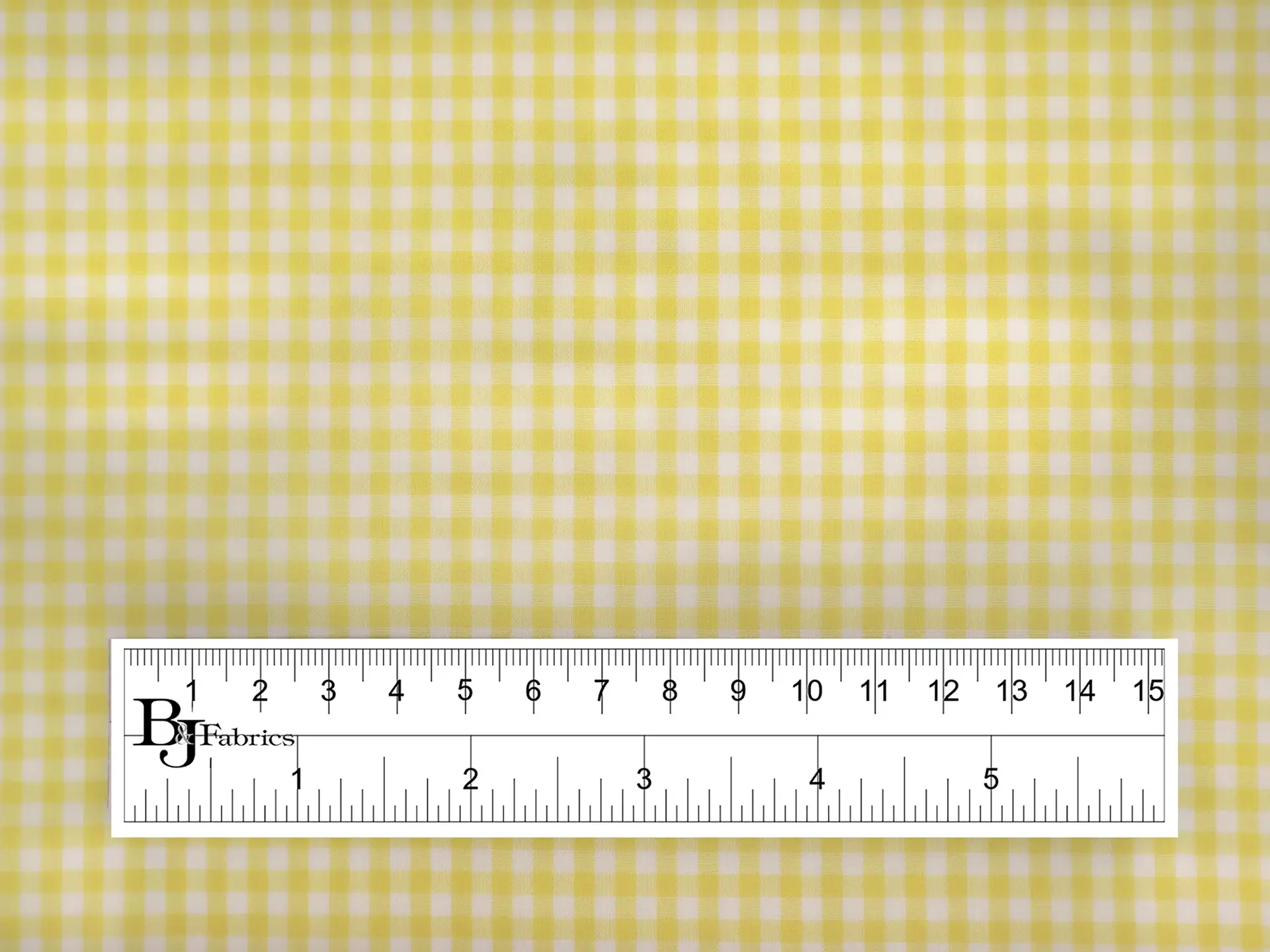 1" Cotton Polyester Gingham in Yellow