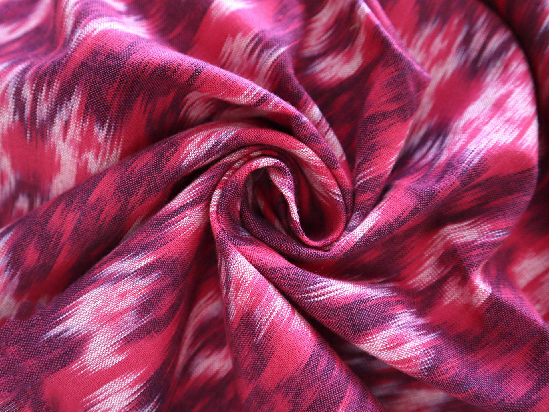 Cotton Ikat in Raspberry 