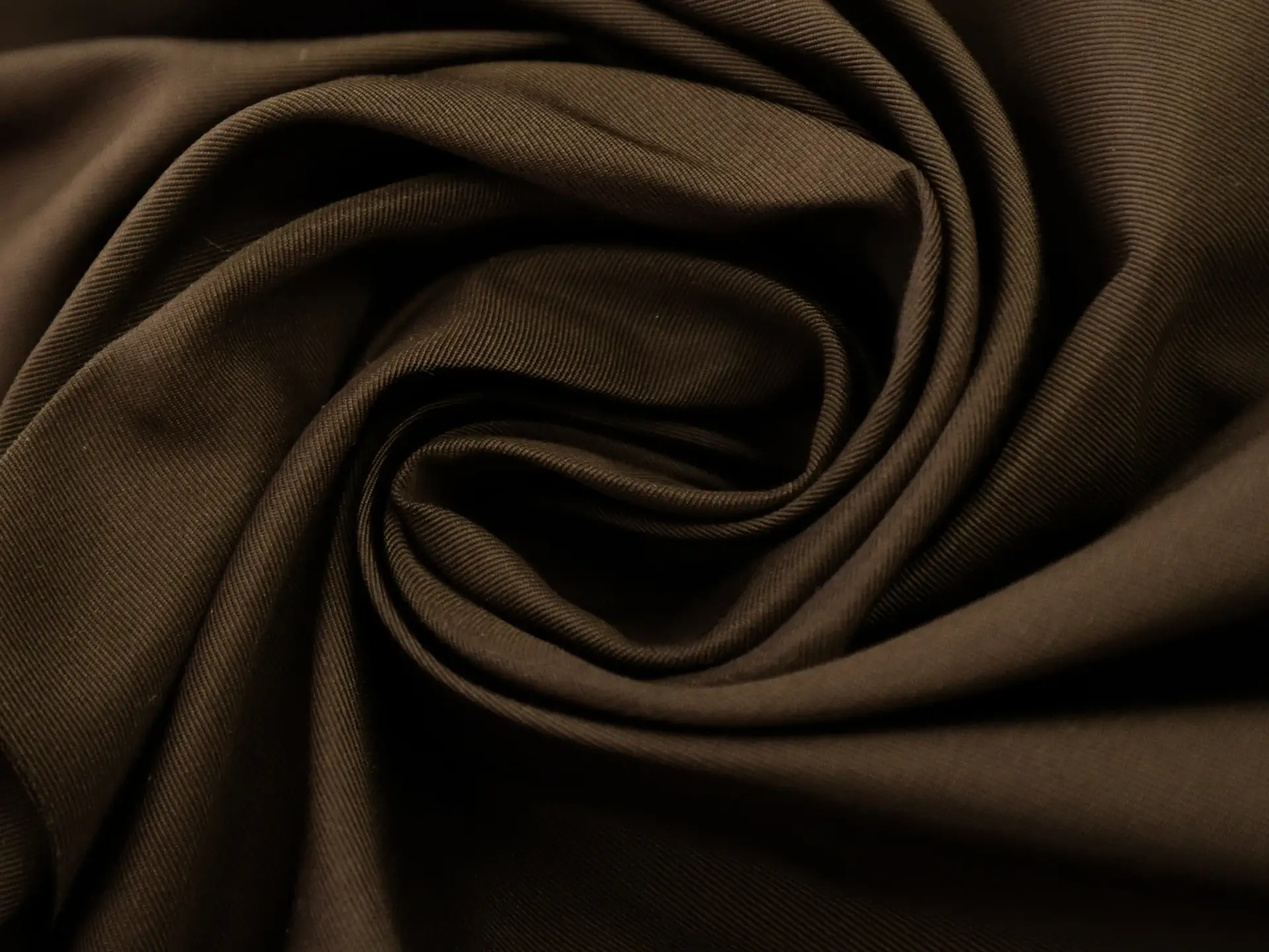 Silk Gros de Londres with a Bounce Finish in Brown
