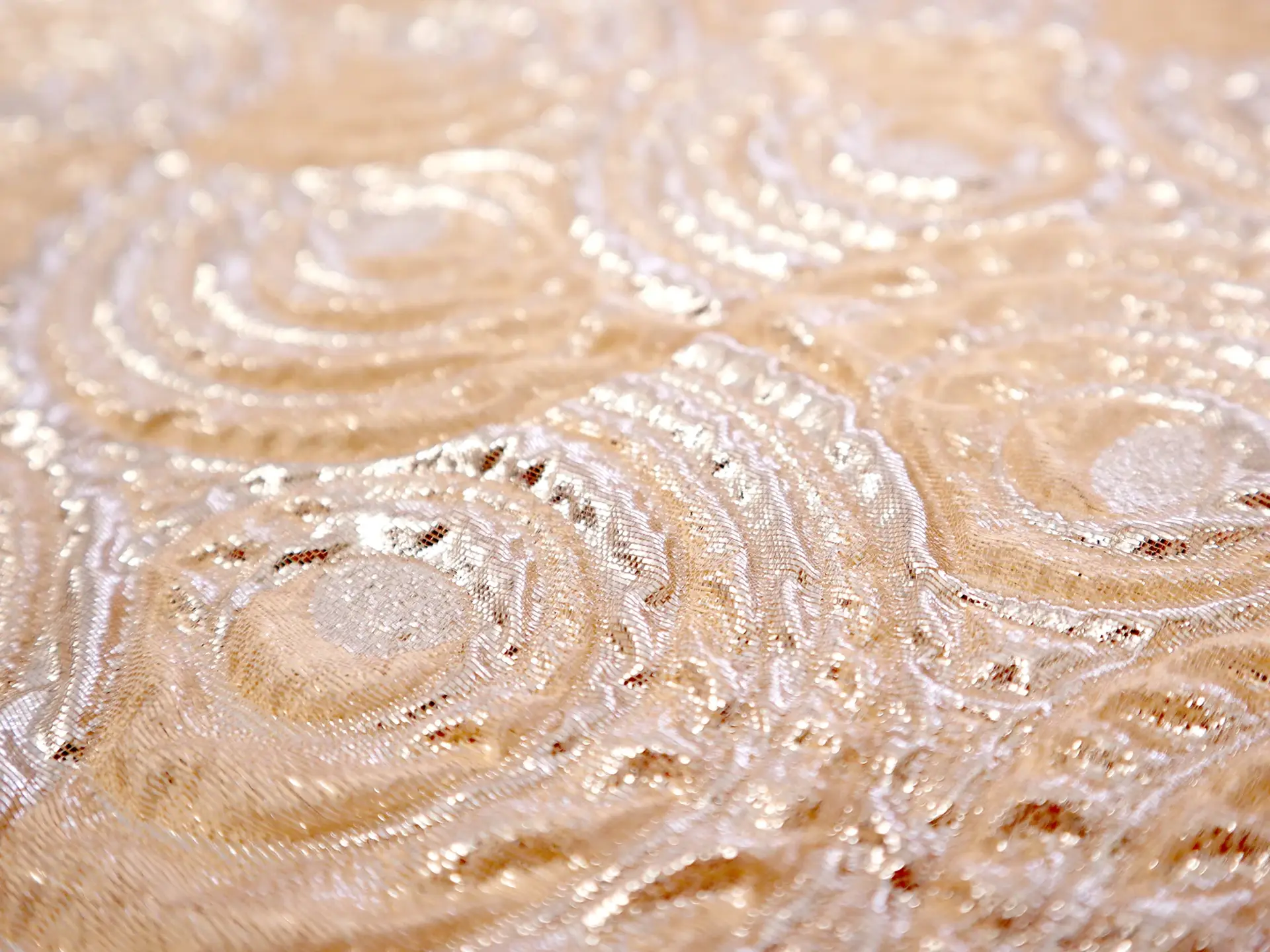 Polyester Metallic Organza Cloque with Swirls