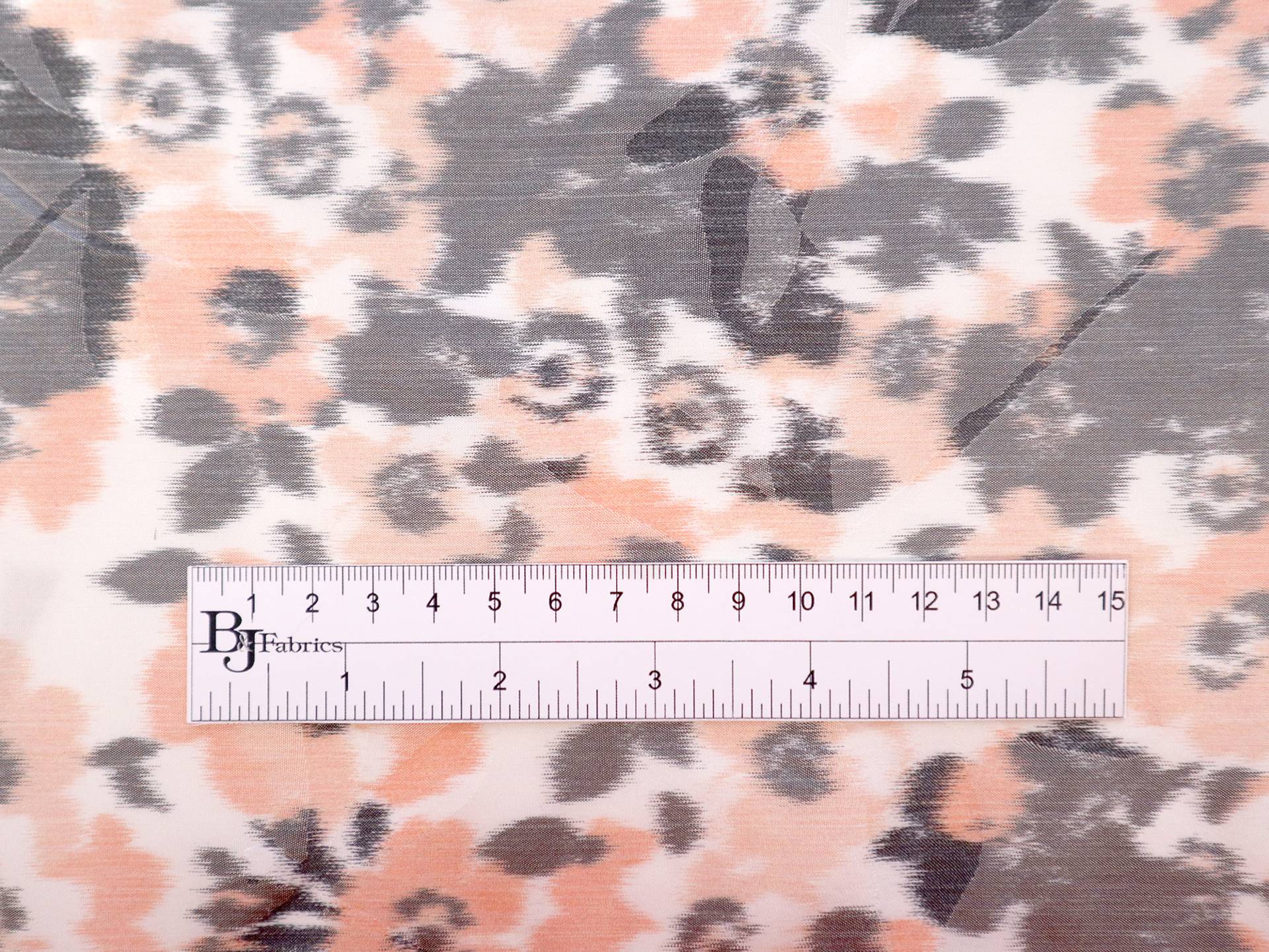 Warp Printed Silk Taffeta with Dragonfly Jacquard