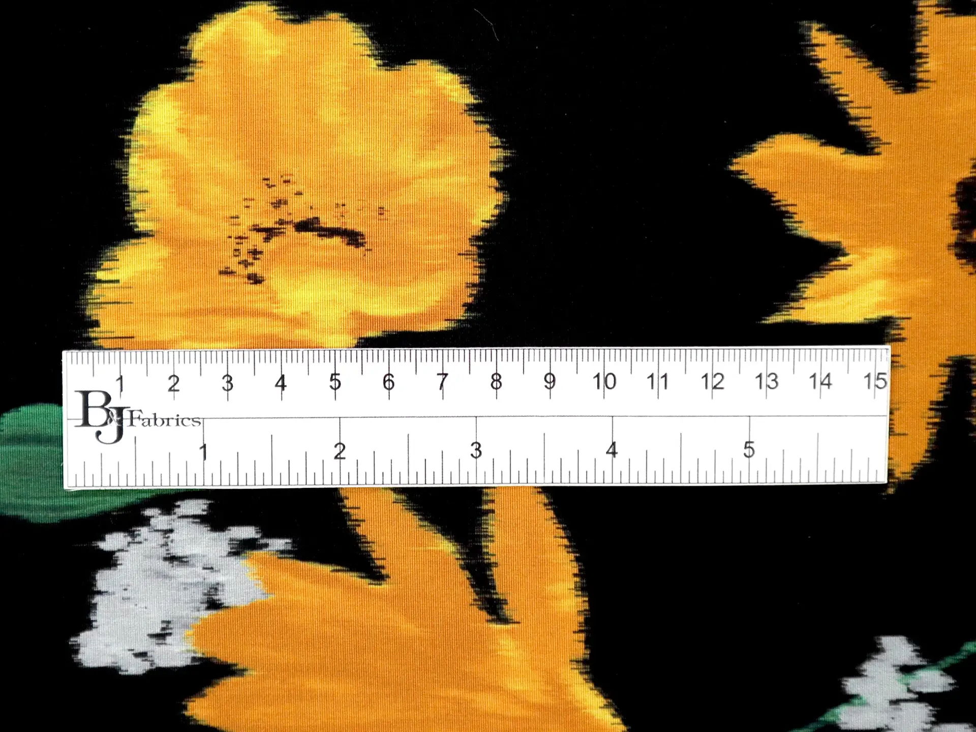 Warp Printed Silk Faille with Bright Flowers