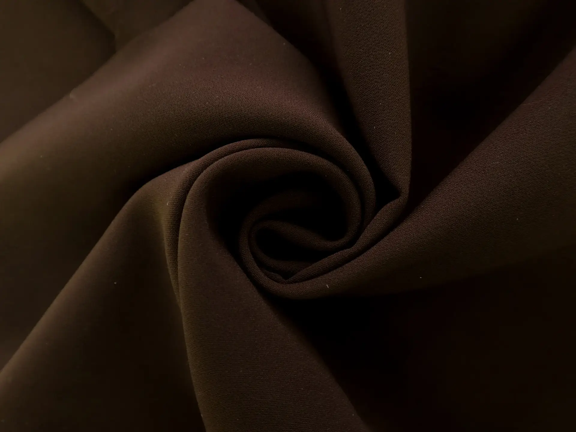Polyester Stretch Crepe in Brown